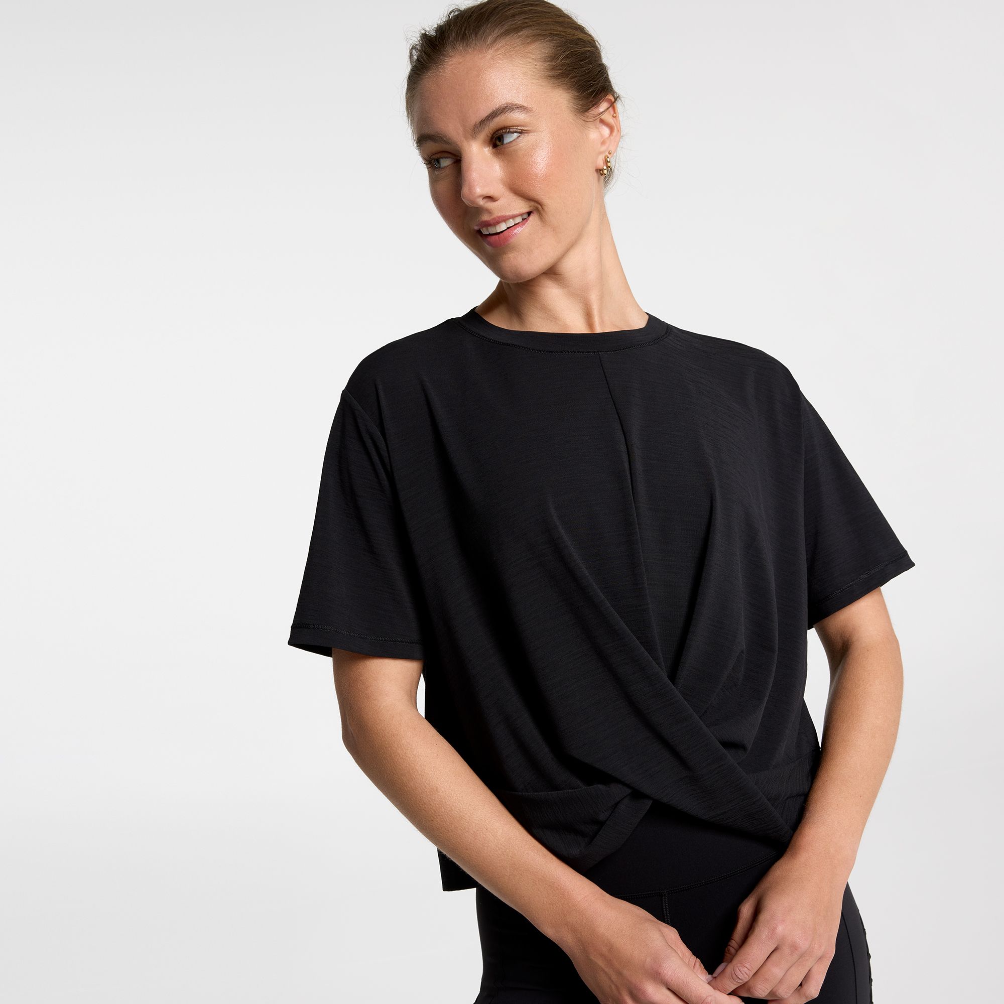 CALIA Women's Tissue Texture Twist Tee