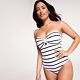 White/Blue Stripe Mesh