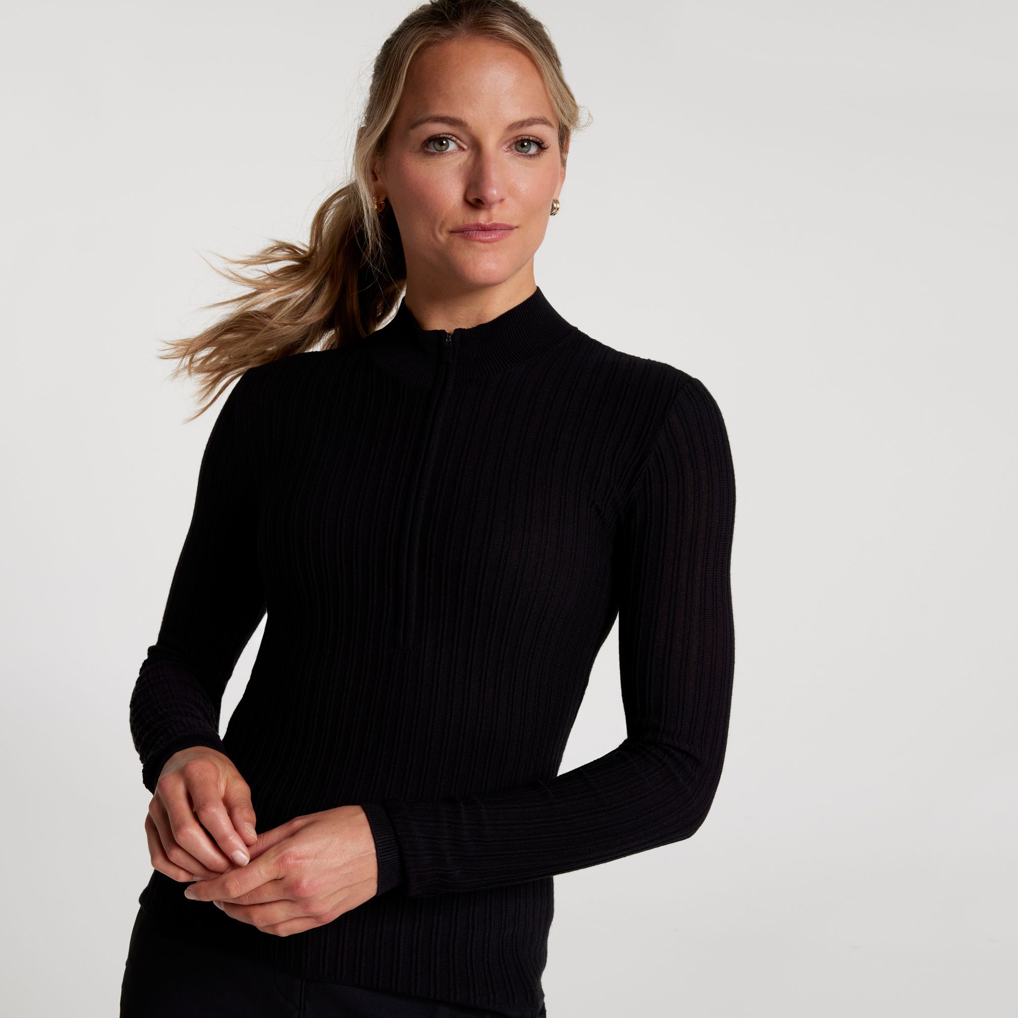 CALIA Women's Quarter Zip Golf Sweater