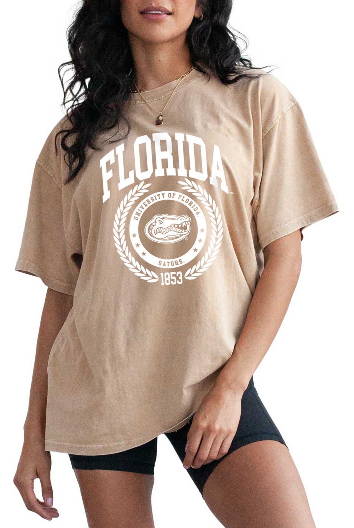 chicka-d Women's Florida Gators Brown Resort Band T-Shirt