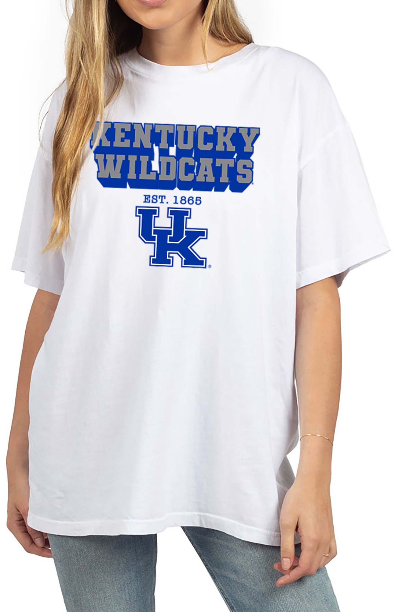chicka-d Women's Kentucky Wildcats White The Band T-Shirt