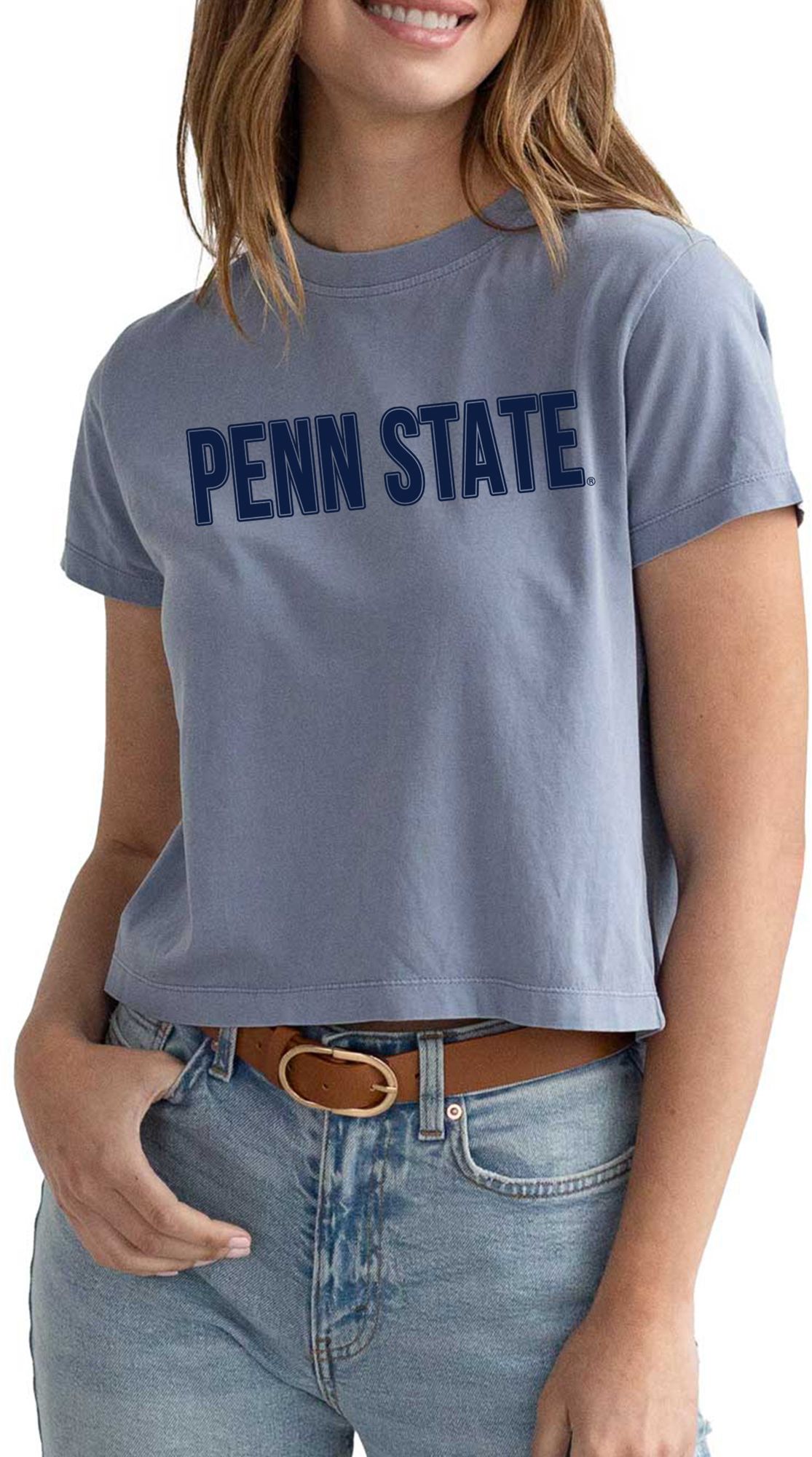 chicka-d Women's Penn State Nittany Lions Blue Montauk T-Shirt