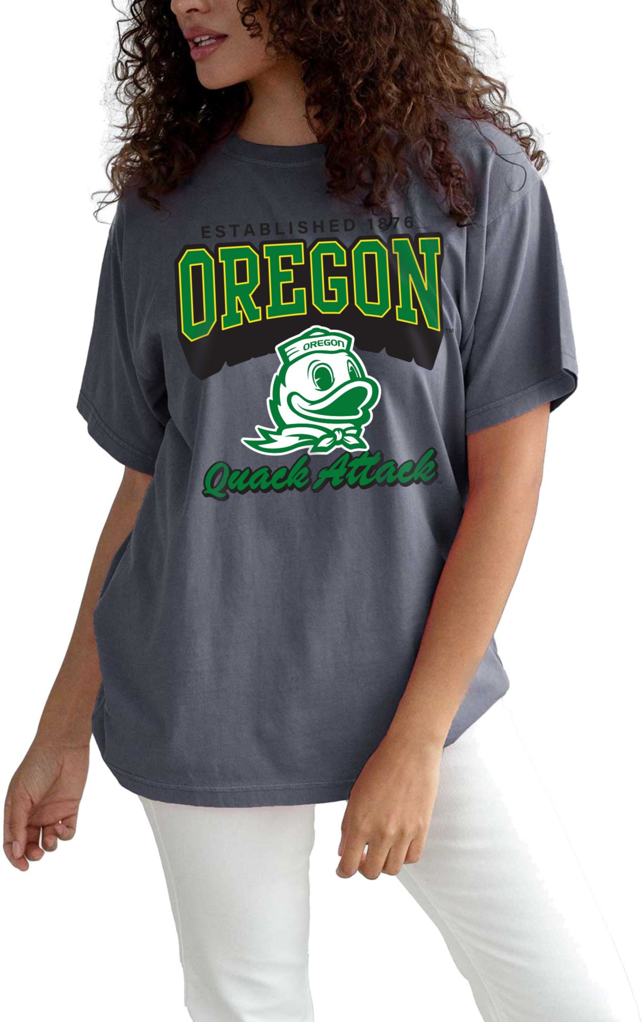 chicka-d Women's Oregon Ducks Mint Vintage Mascot T-Shirt