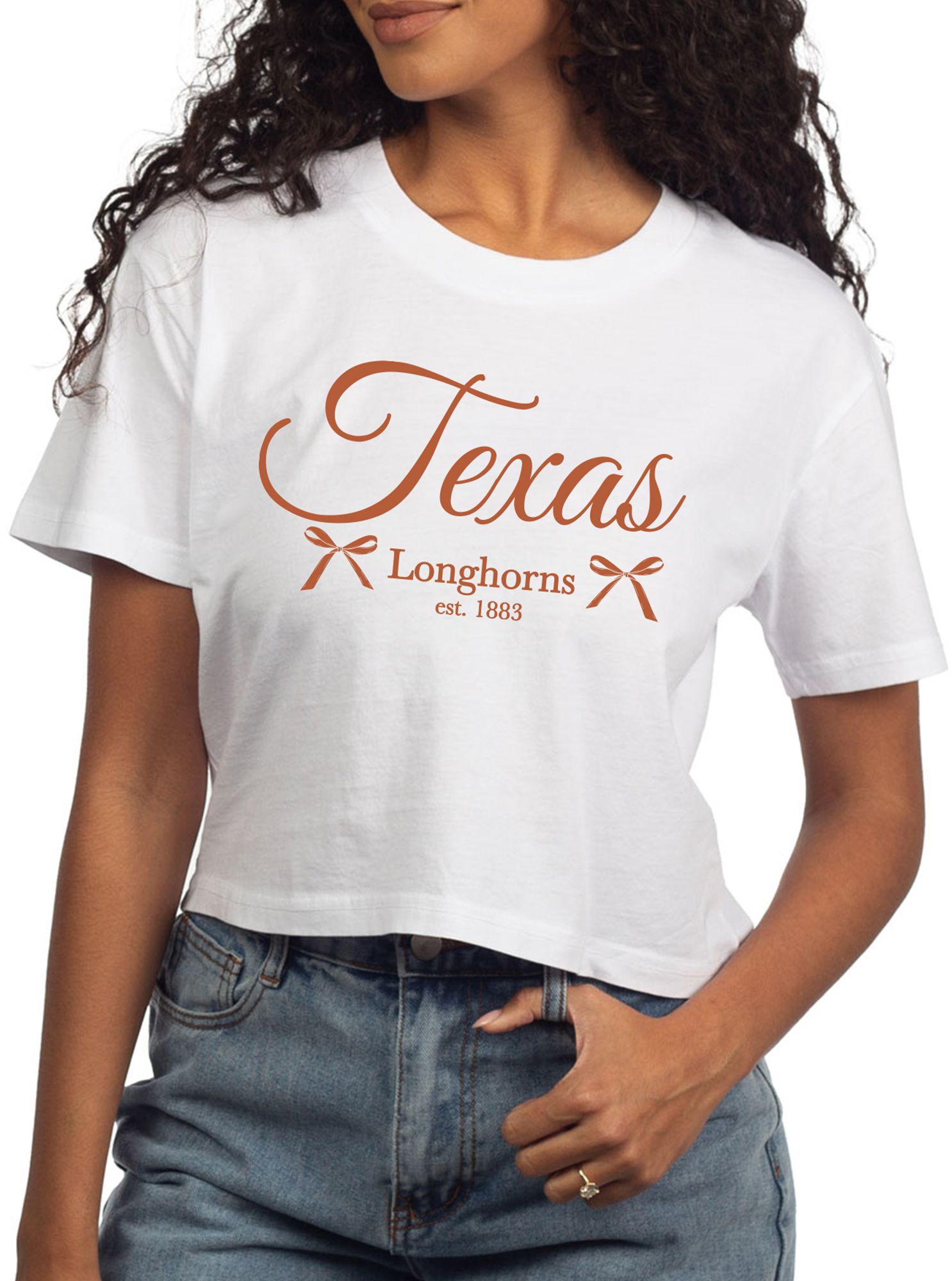 chicka-d Women's Texas Longhorns White T-Shirt