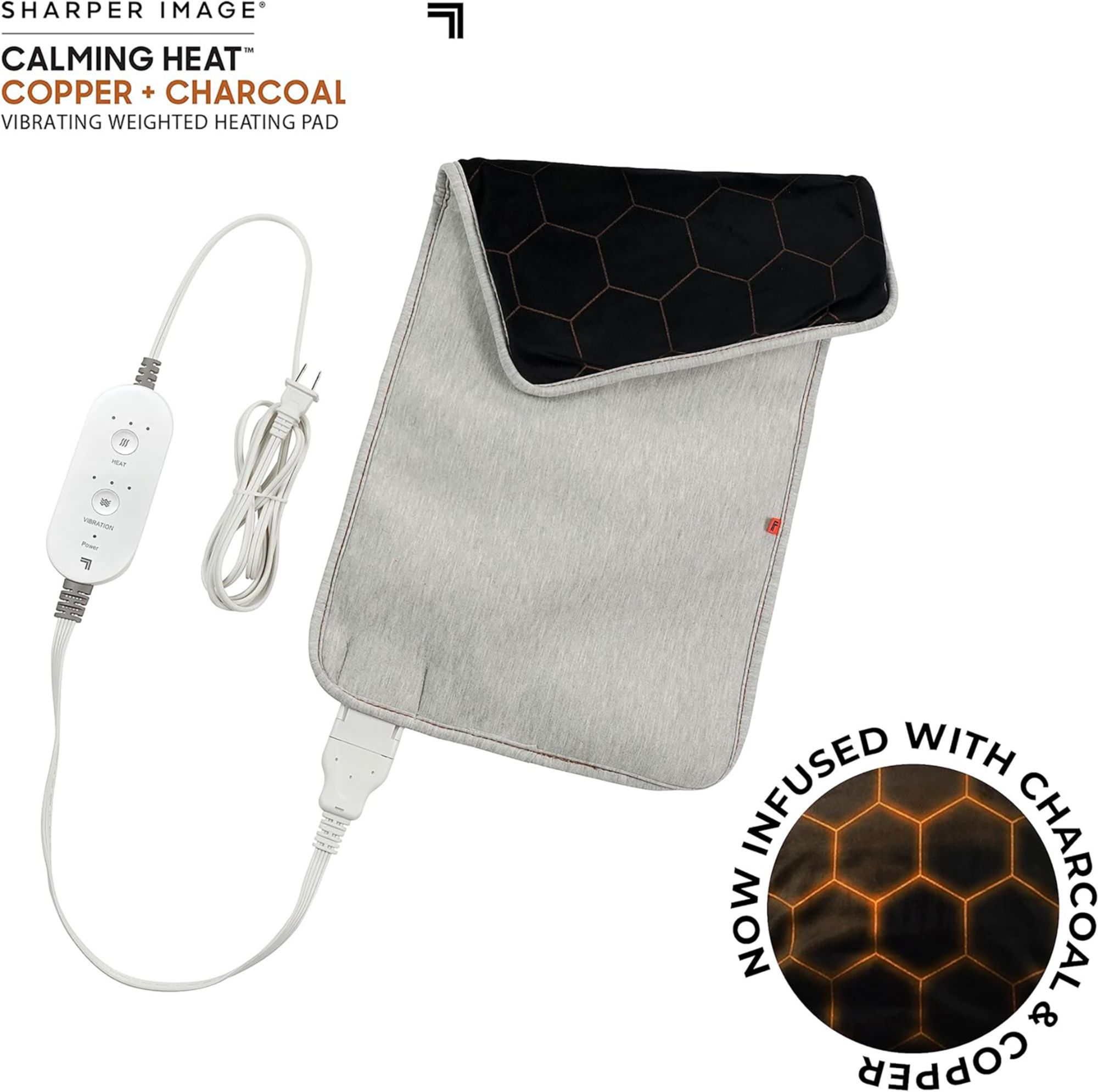 Sharper Image Calming Heat Charcoal &amp; Copper Infused Pad