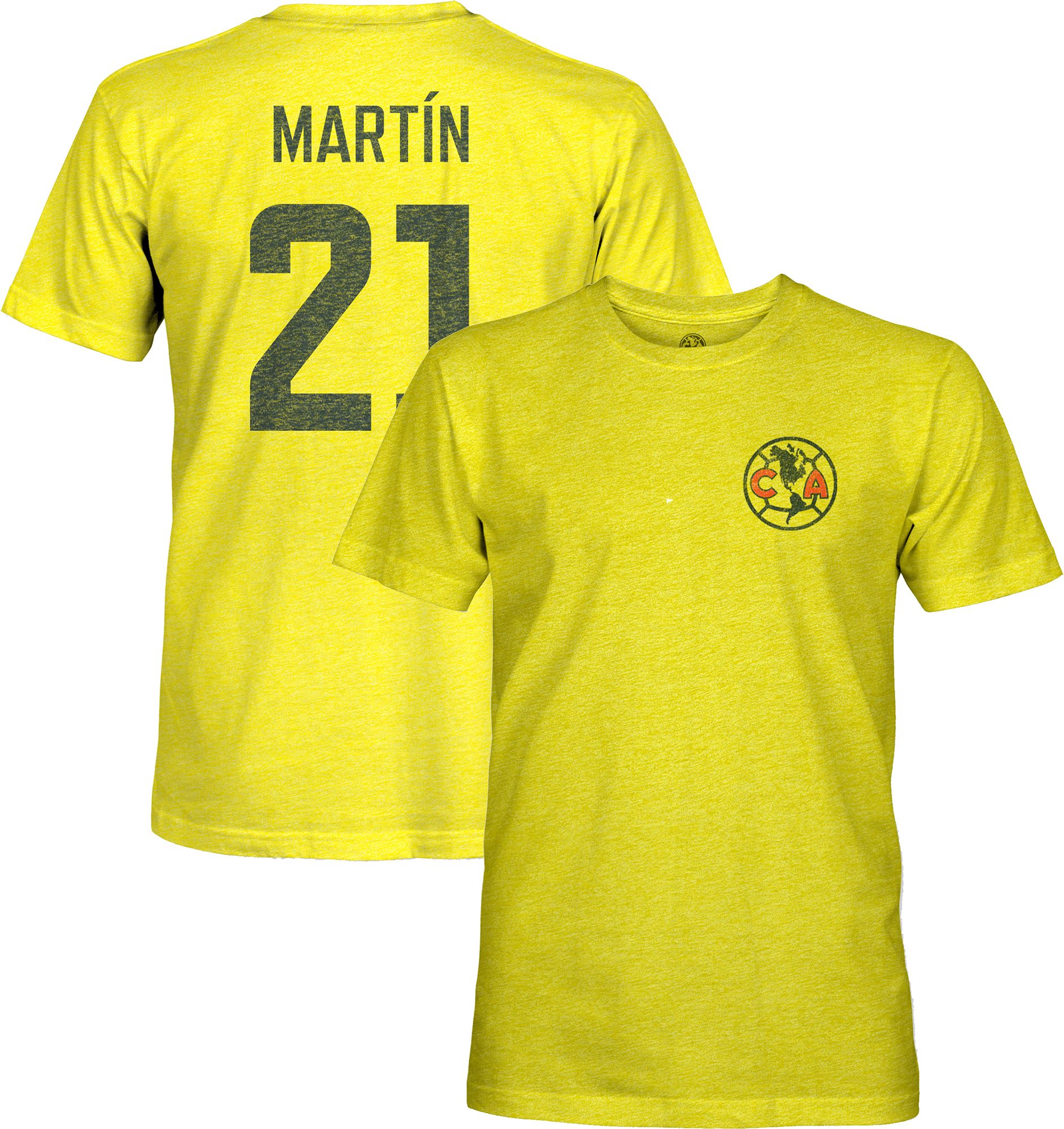 1863 FC Men's Club America Henry Martin #21 Home Yellow T-Shirt