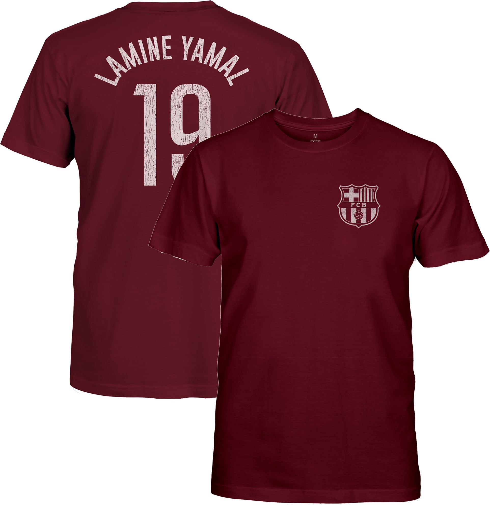 1863 FC Youth FC Barcelona 2024 Lamine Yamal #19 Maroon T-Shirt