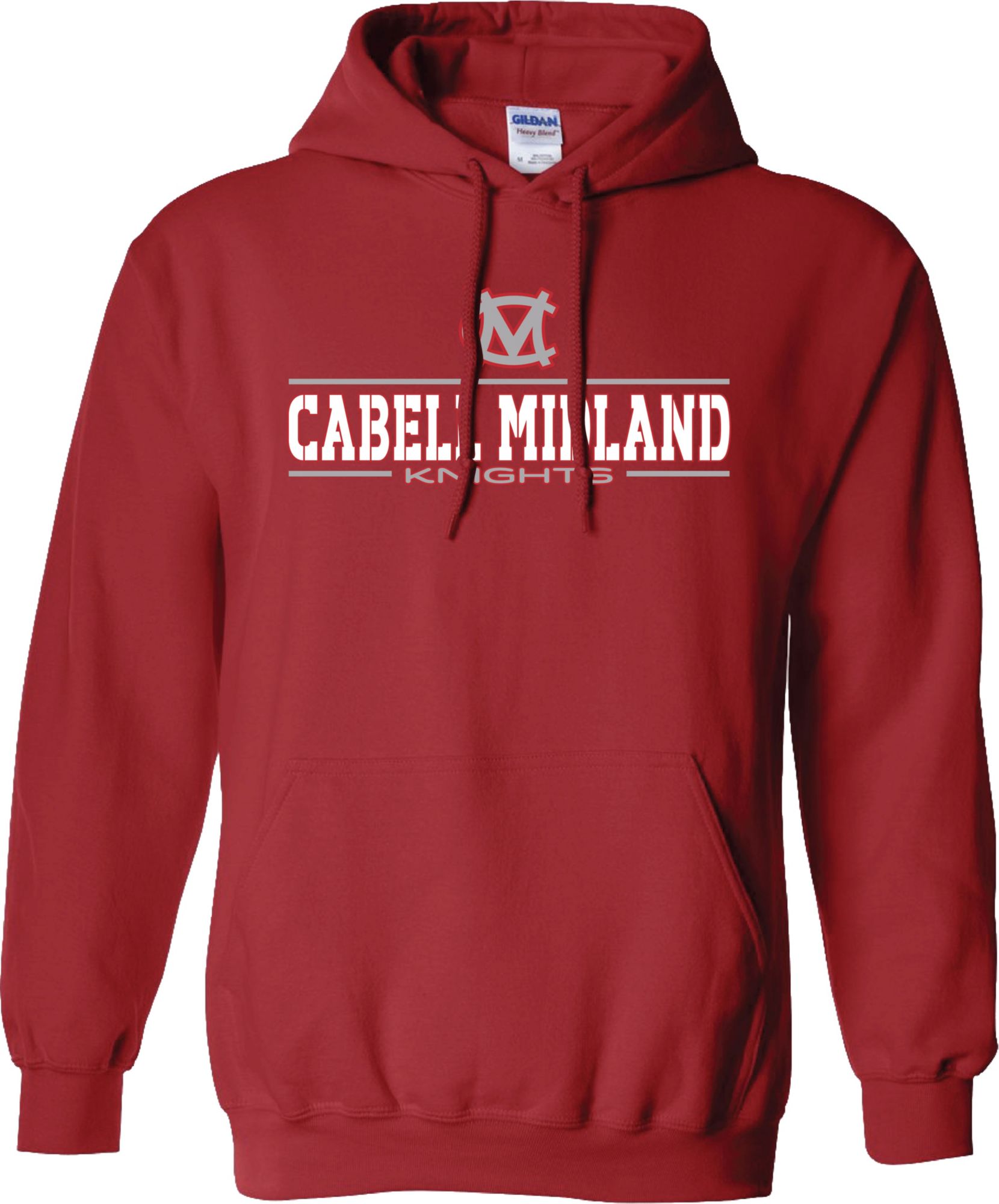 Pel Athletic Adult Cabell Midland High School Red Pullover Hoodie