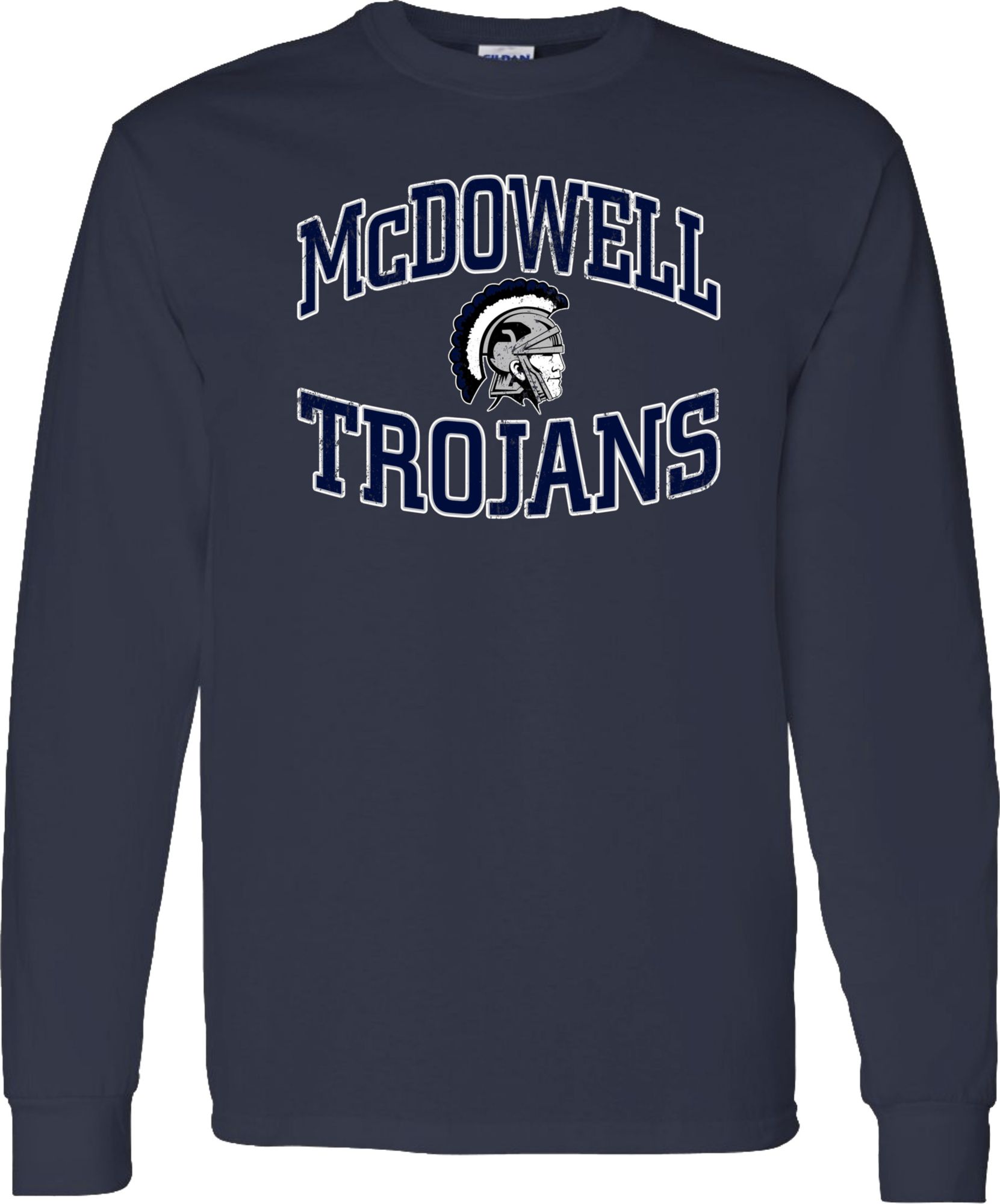 Pel Athletic Adult McDowell High School Navy Long Sleeve T-Shirt