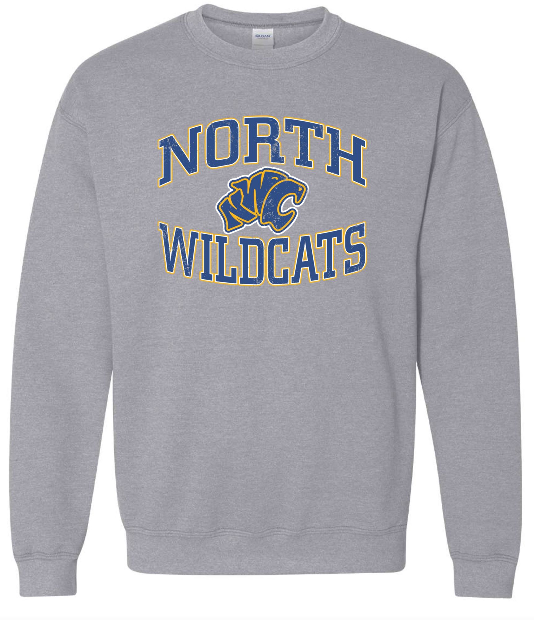Pel Athletic Adult North High  Grey Crewneck Sweatshirt