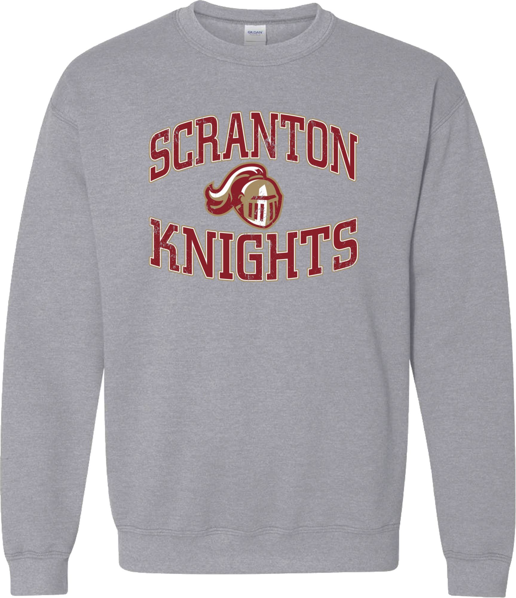 Pel Athletic Adult Scranton High School Grey Crewneck Sweatshirt