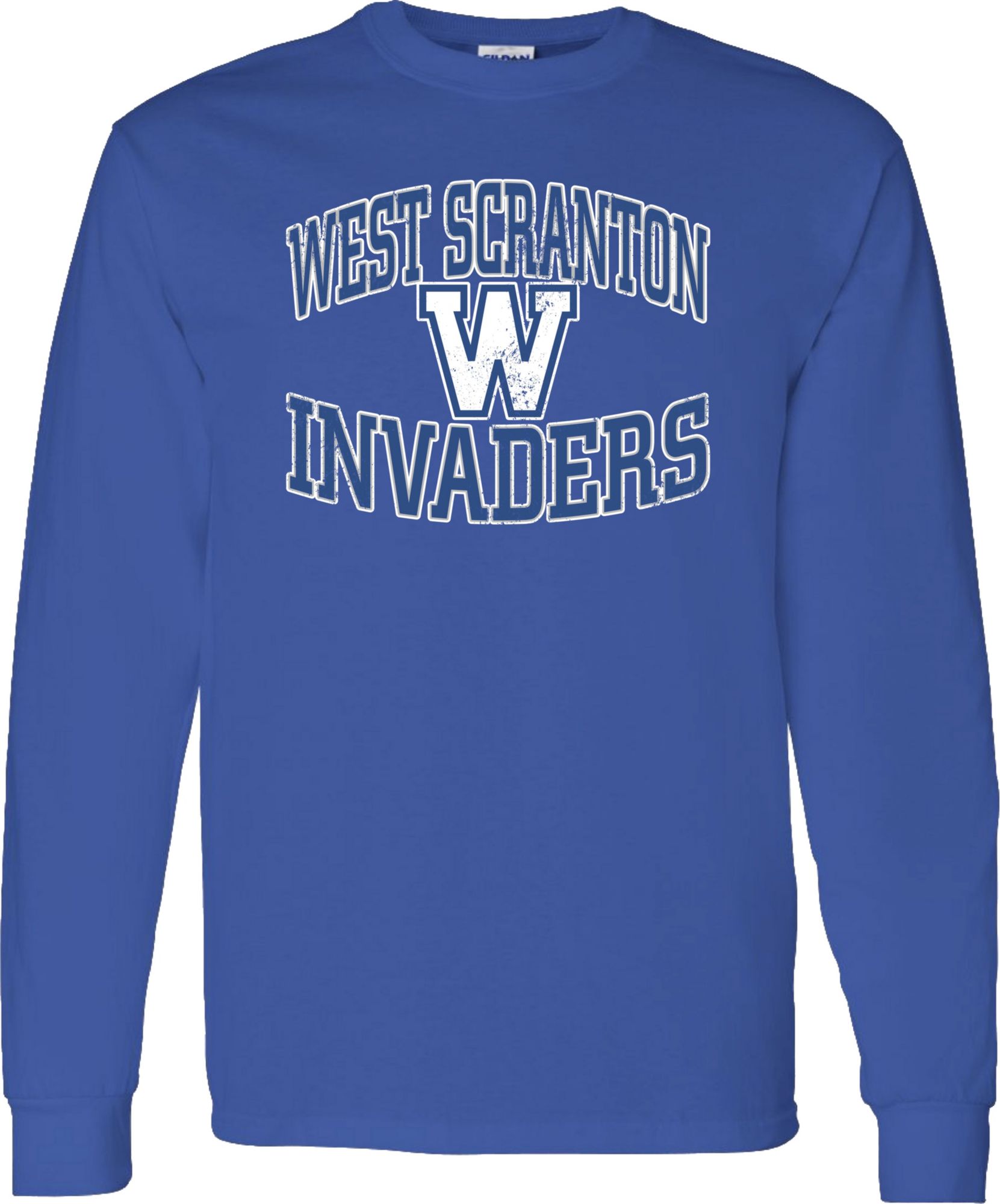 Pel Athletic Adult West Scranton High School Blue Long Sleeve T-Shirt