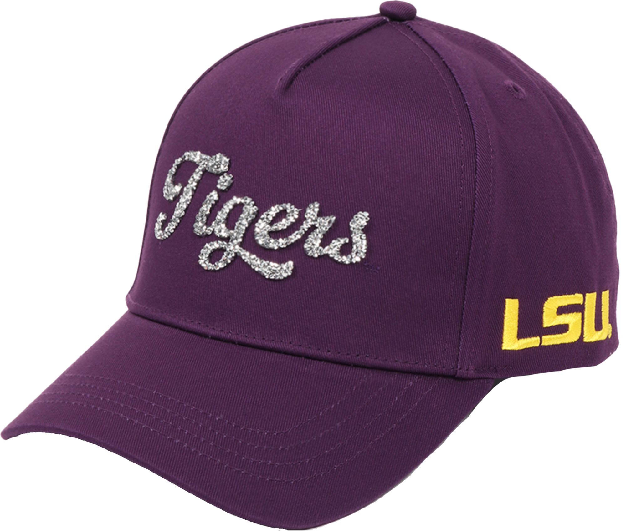 Ponyflo Women's LSU Tigers Purple Bling Athletic Hat