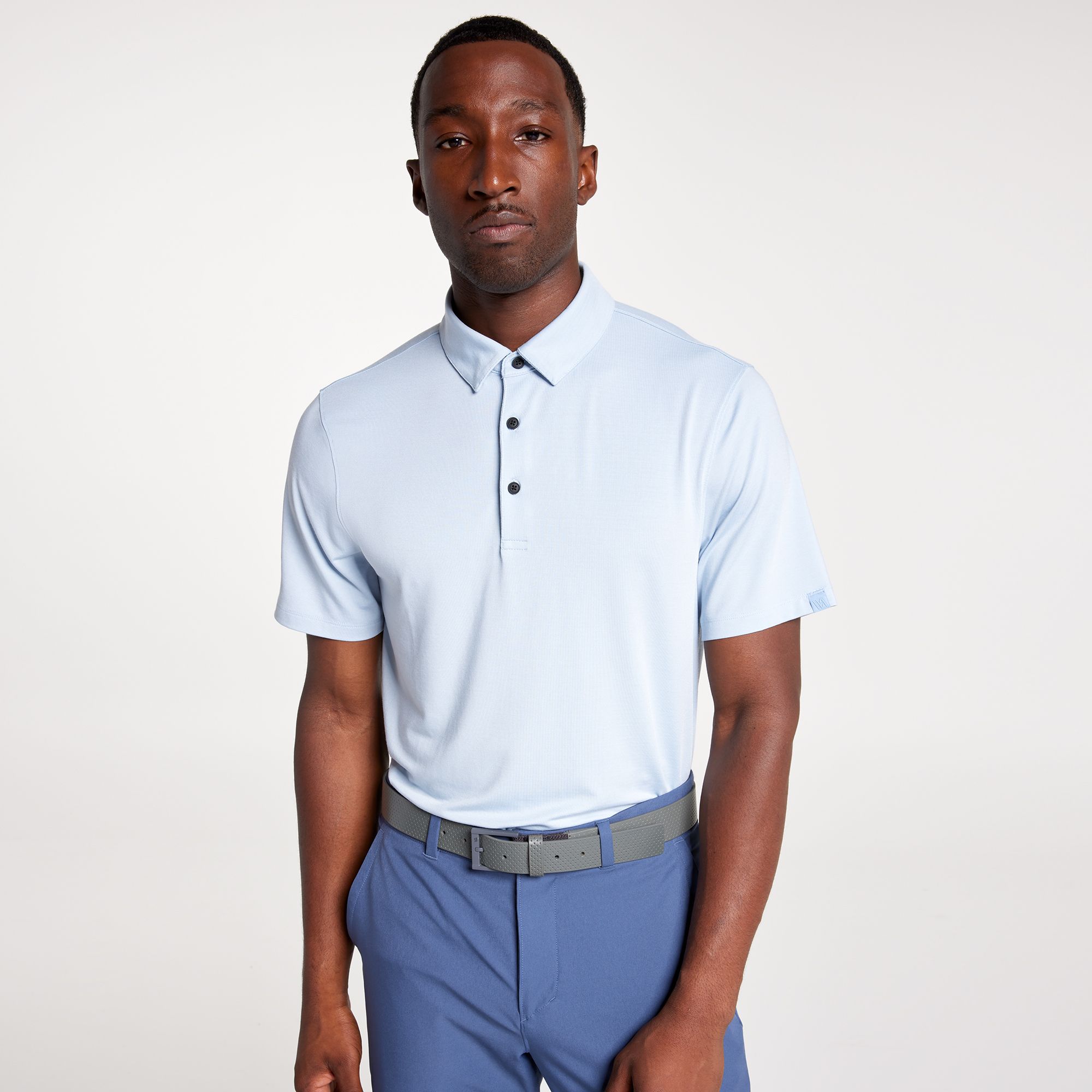 VRST Men's Golf 18th Hole Tech Polo, XXL, Faded Blue