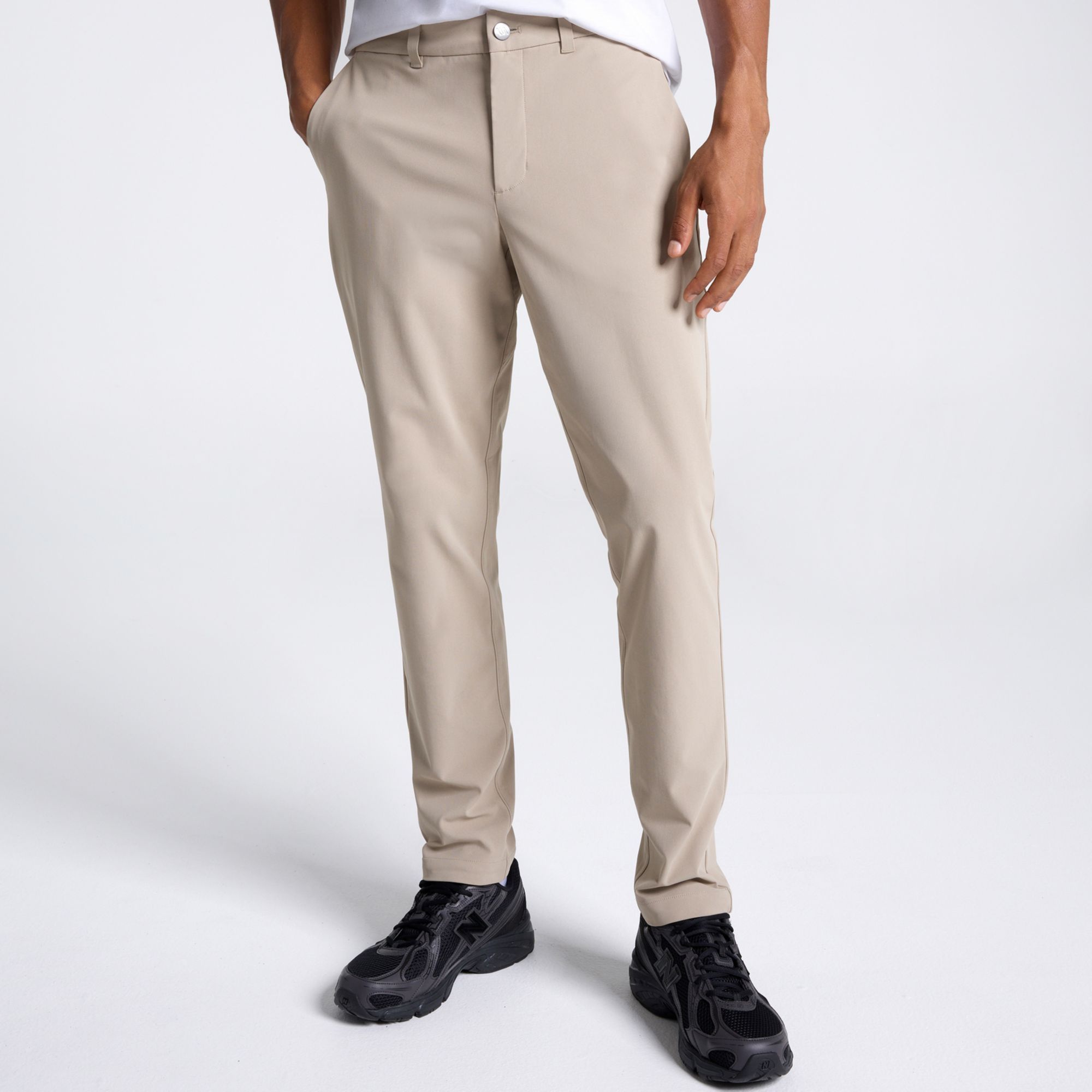 VRST Men's Limitless Performance Slim Fit Chino Pant, Size 34, Light Greige Brown