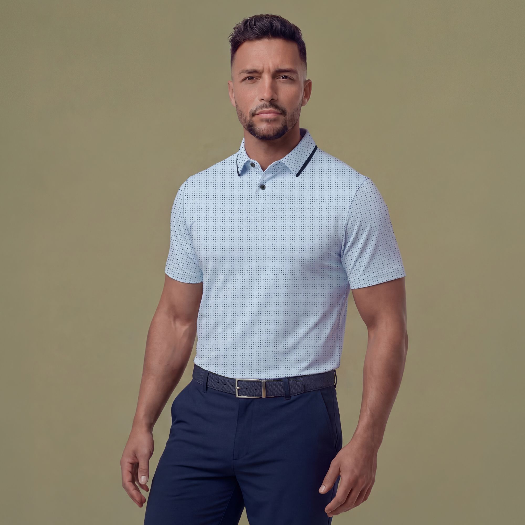 VRST Men's Golf Pivot Printed Polo