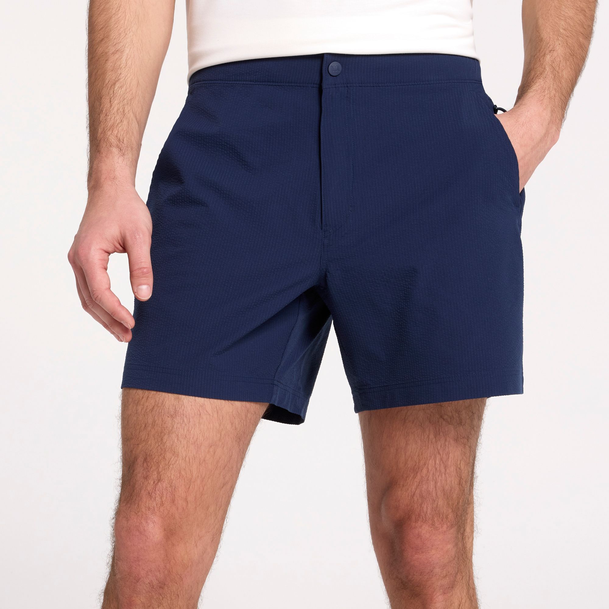 Navy Seersucker