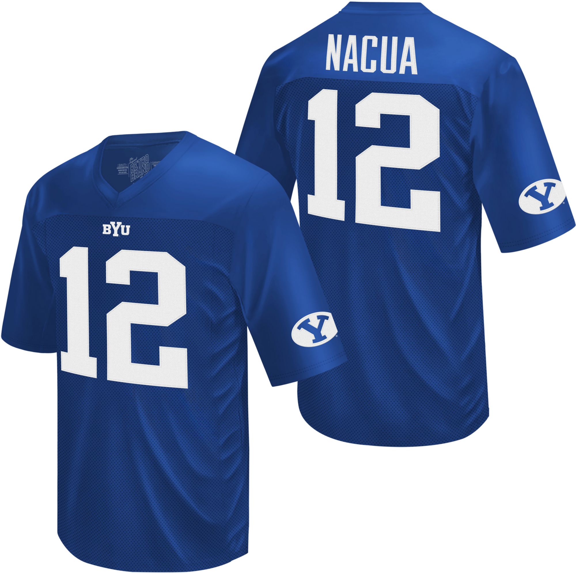 Retro Brand Adult BYU Cougars #12 Blue Puka Nacua Replica Football Jersey