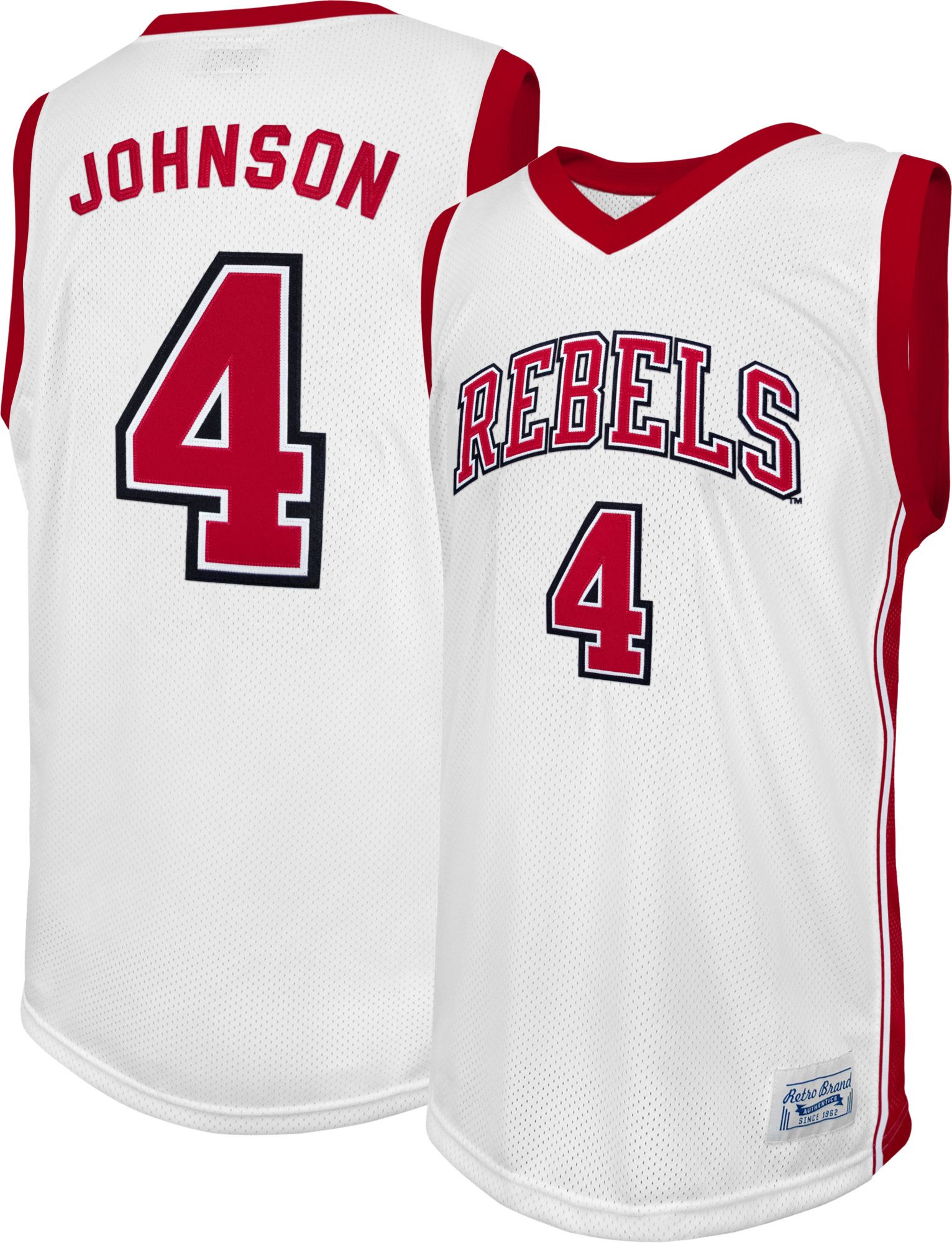 Retro Brand Men's UNLV Rebels Larry Johnson #4 Red Replica Basketball Jersey