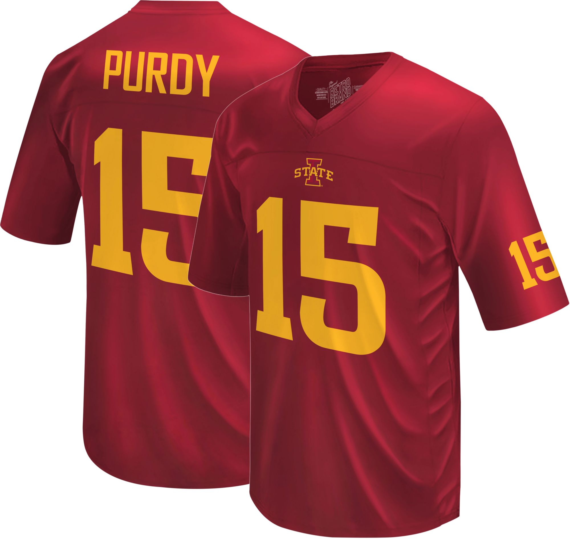 Retro Brand Men's Iowa State Cyclones Brock Purdy #15 Crimson Replica Football Jersey