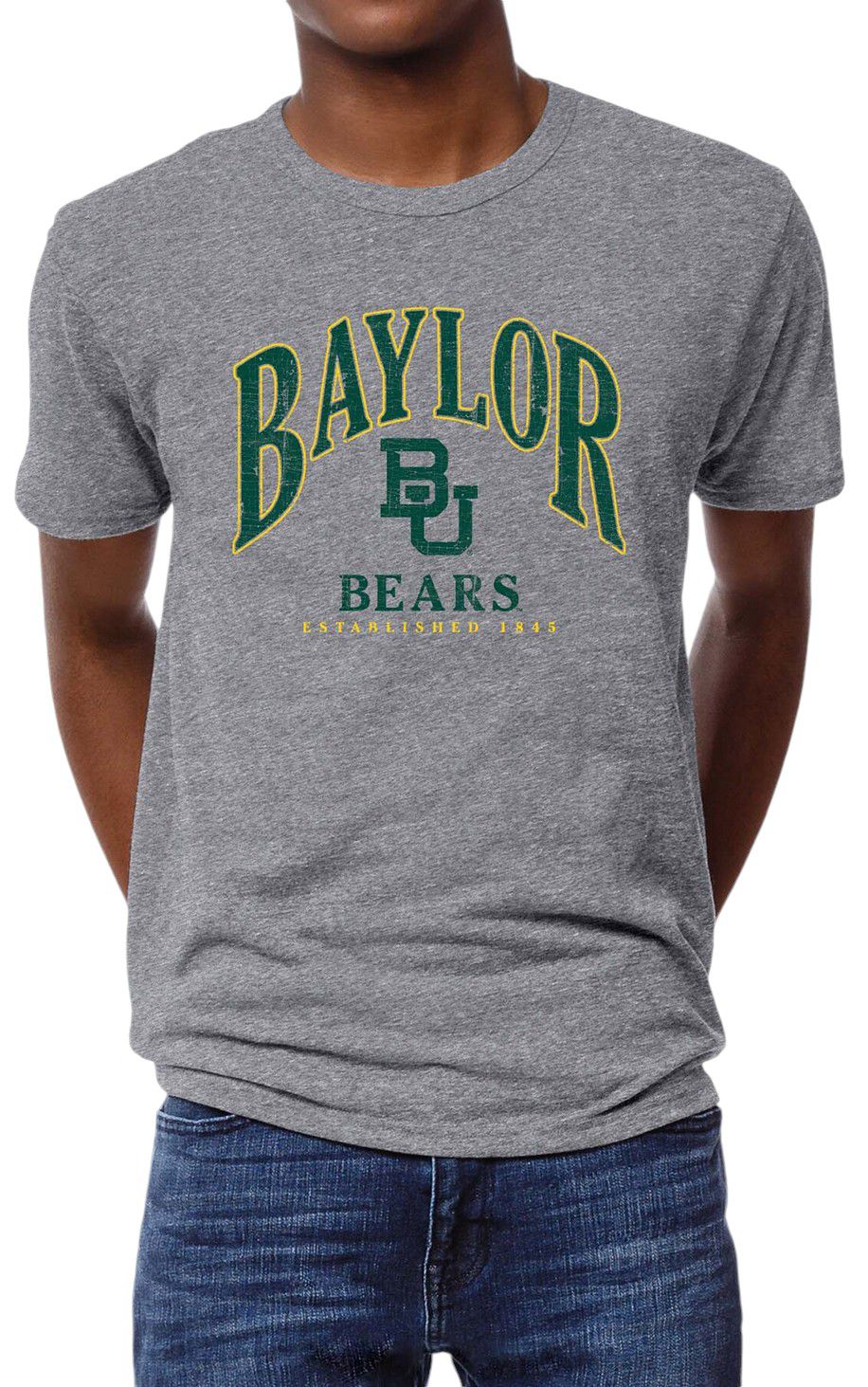 League-Legacy Men's Baylor Bears Grey Victory Falls Logo T-Shirt