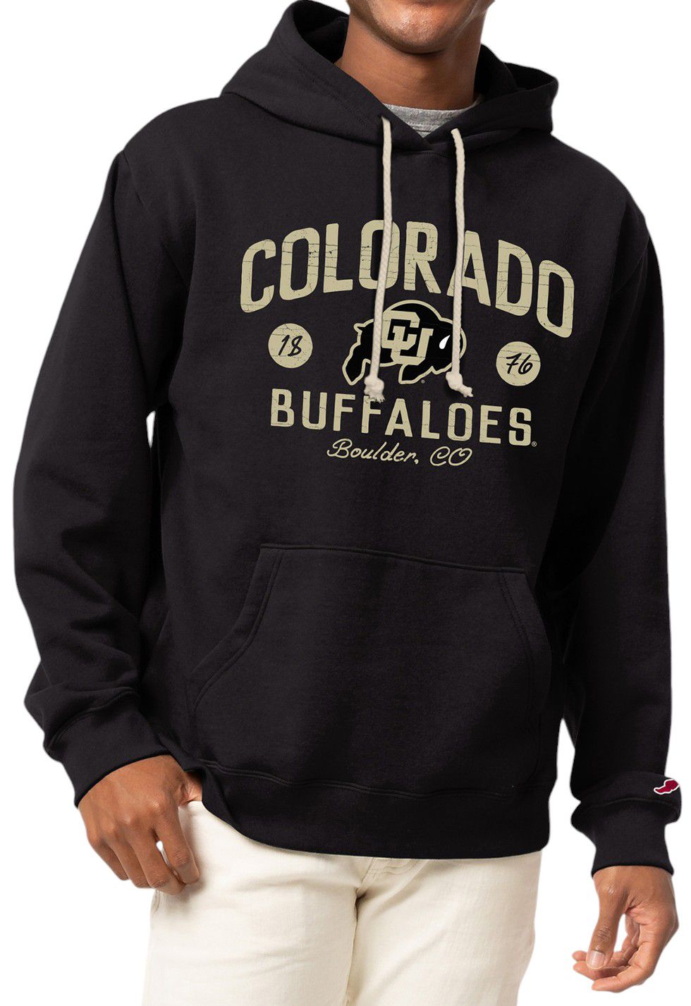 League-Legacy Men's Colorado Buffaloes Black Fleece Pullover Hoodie