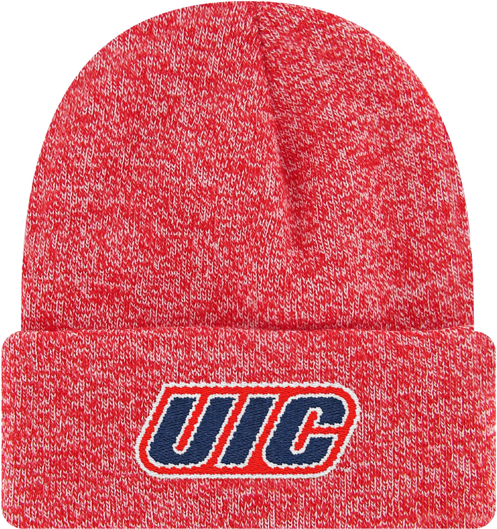 League-Legacy Adult UIC Flames Scarlet Logo Knit Cuff Beanie