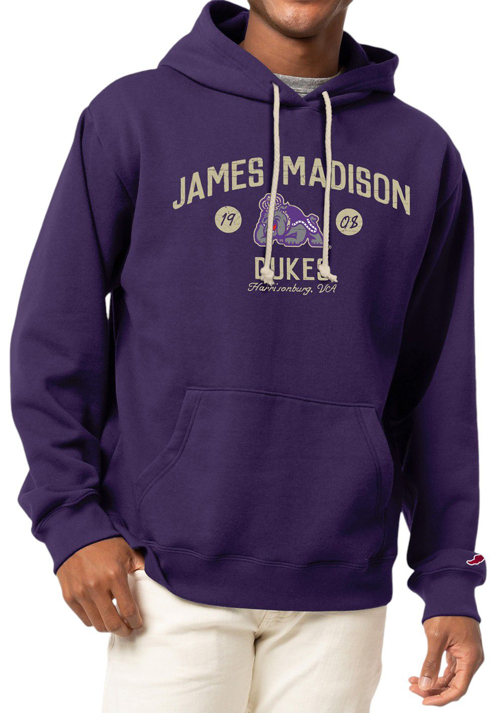 League-Legacy Men's James Madison Dukes Purple Fleece Pullover Hoodie