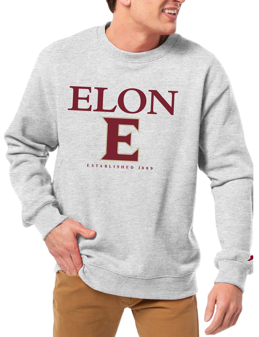 League-Legacy Men's LIU Brooklyn Blackbirds Grey Essential 2.0 Fleece Crew Neck Sweatshirt