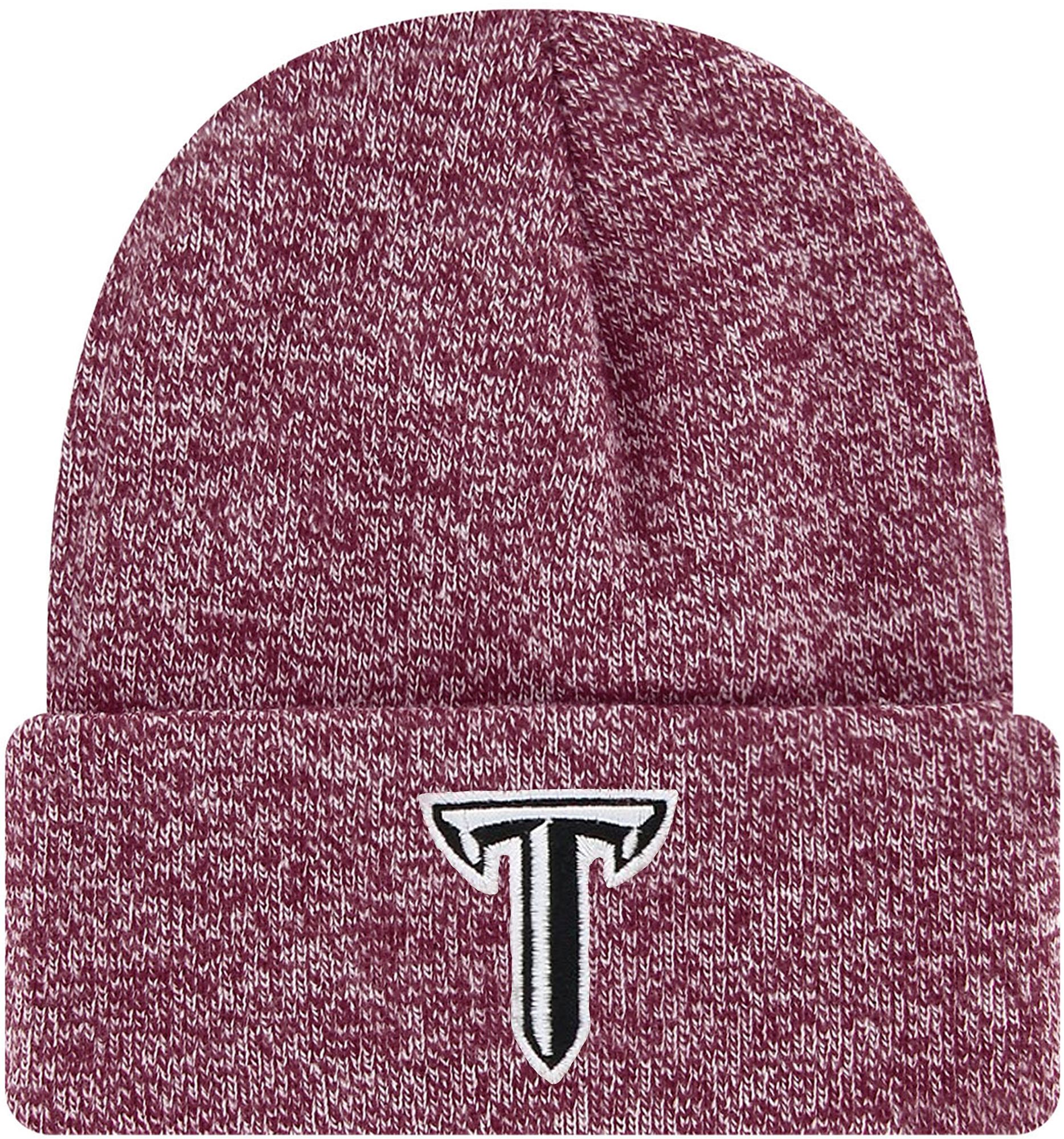 League-Legacy Adult Troy Trojans Maroon Logo Knit Cuff Beanie