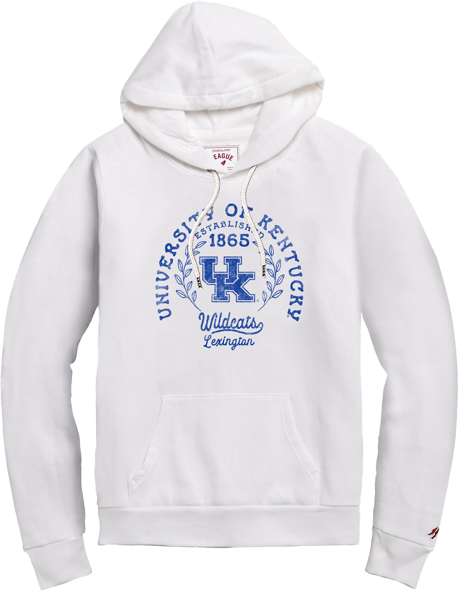 League-Legacy Women's Kentucky Wildcats White Victory Fleece Pullover Hoodie