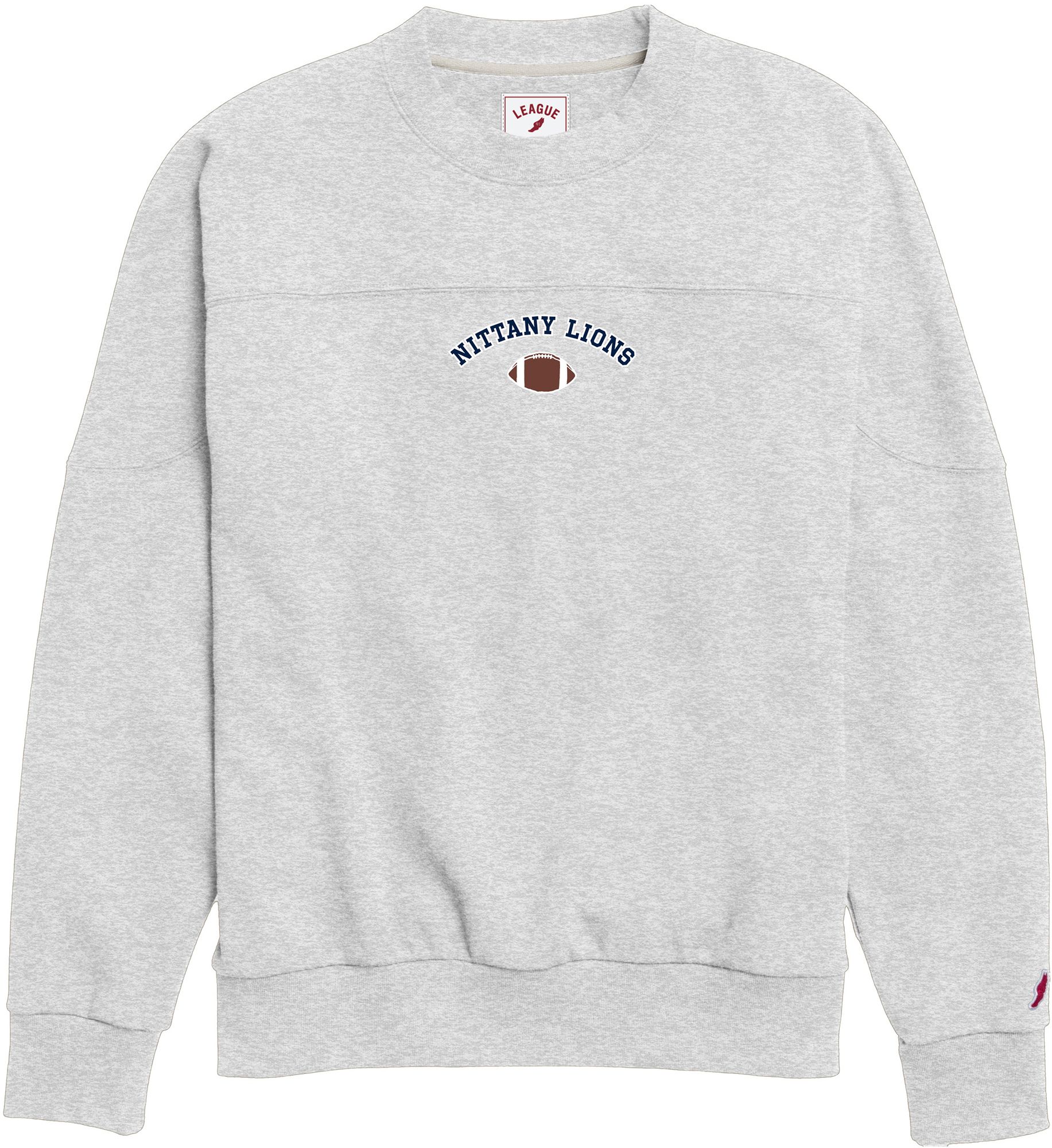 League-Legacy Women's Penn State Nittany Lions Classic Oxford White Football Crew Neck Sweatshirt