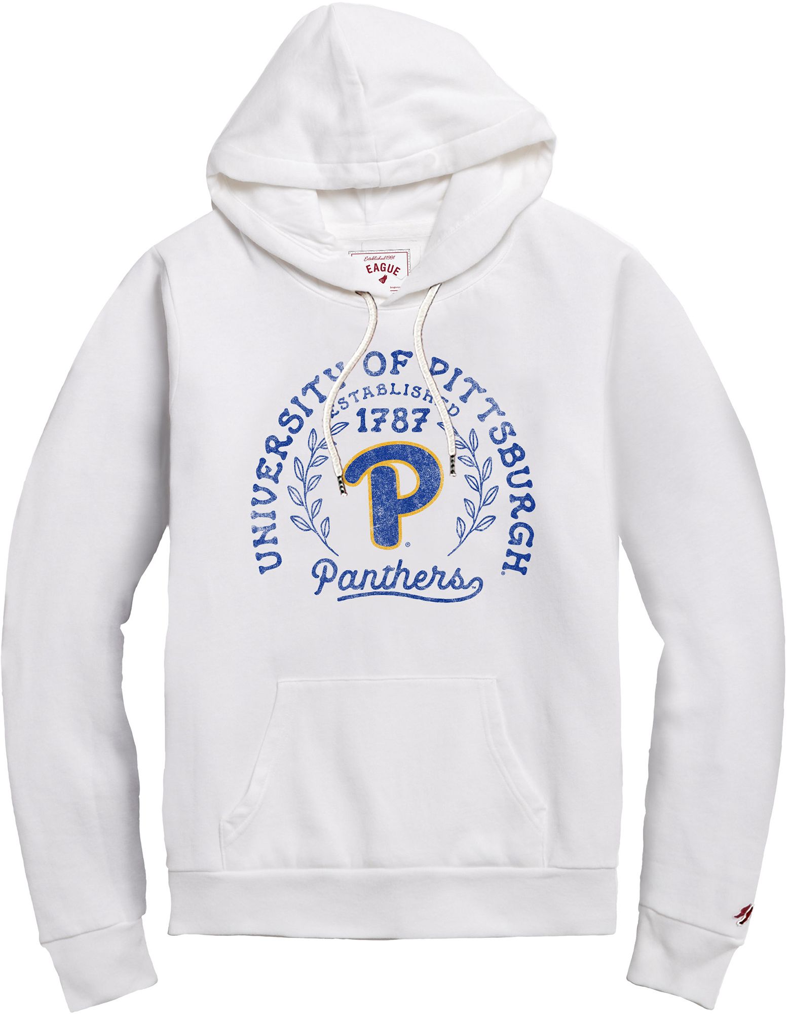 League-Legacy Women's Pitt Panthers White Victory Fleece Pullover Hoodie