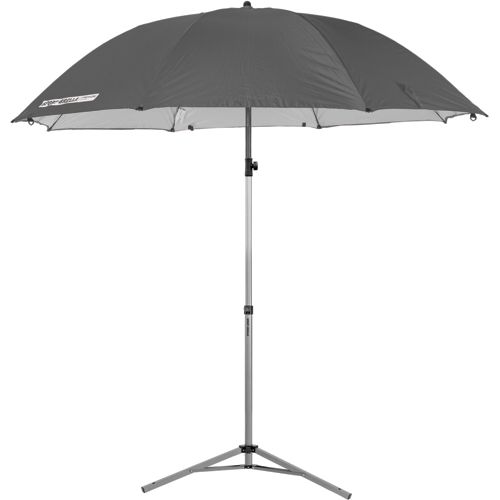 black white stripped patio umbrella Black Awning Stripe Crank & Tilt Round Patio Umbrella, 9'
