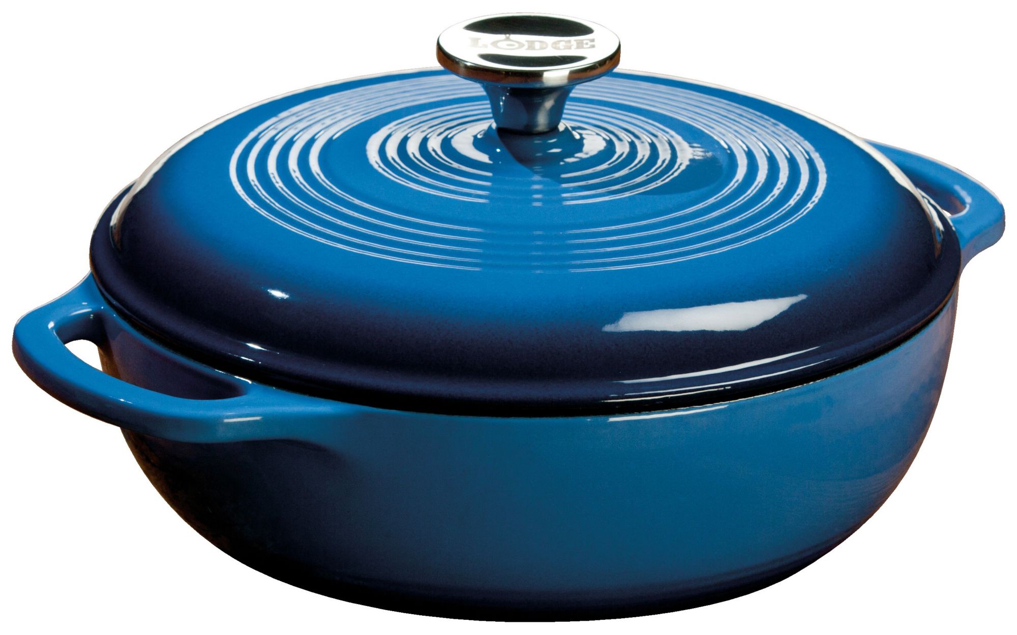 Lodge 3 Quart Blue Enameled Cast Iron Dutch Oven