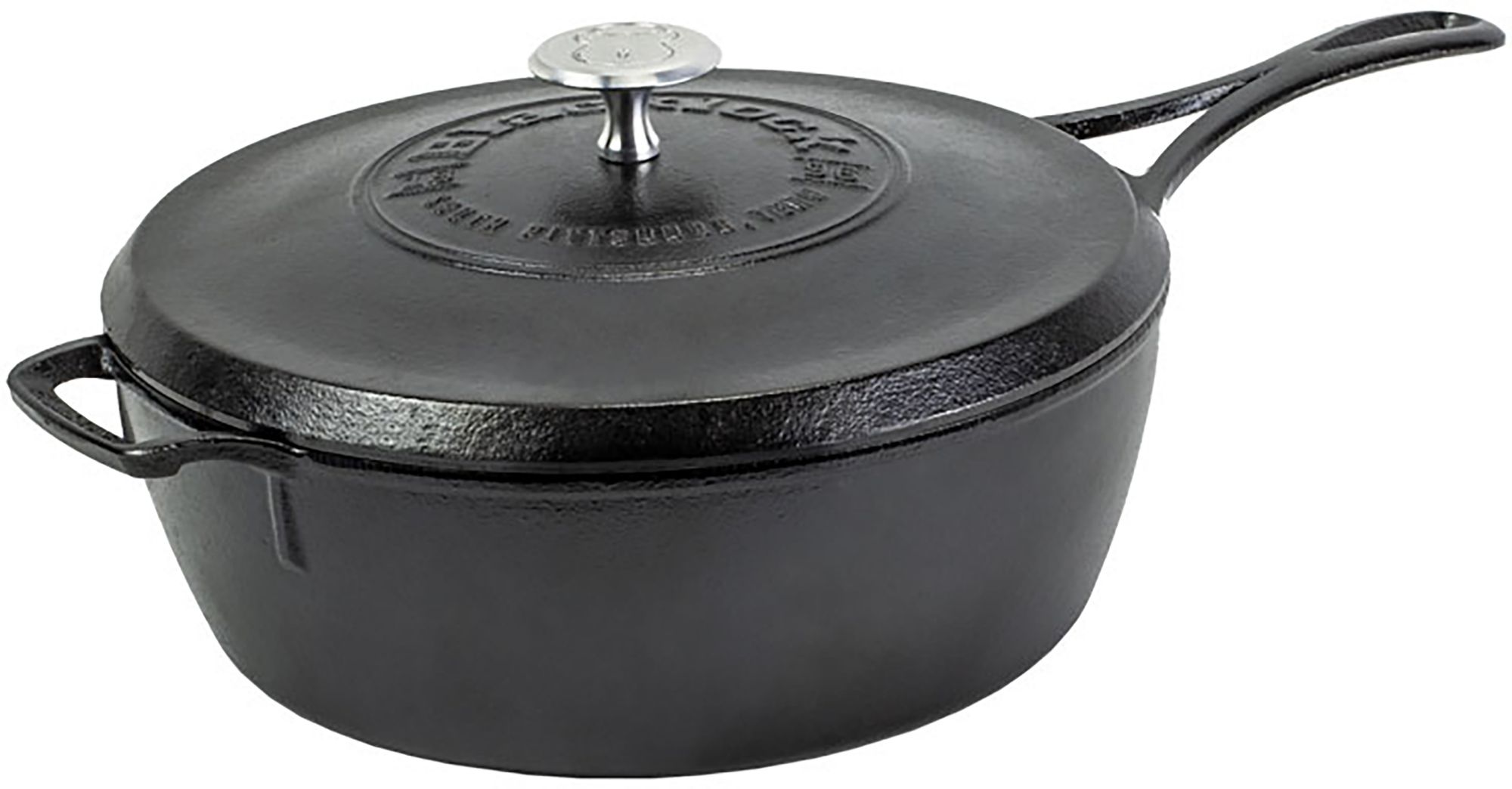 Lodge Blacklock Triple Seasoned 4 Qt Deep Skillet with Lid