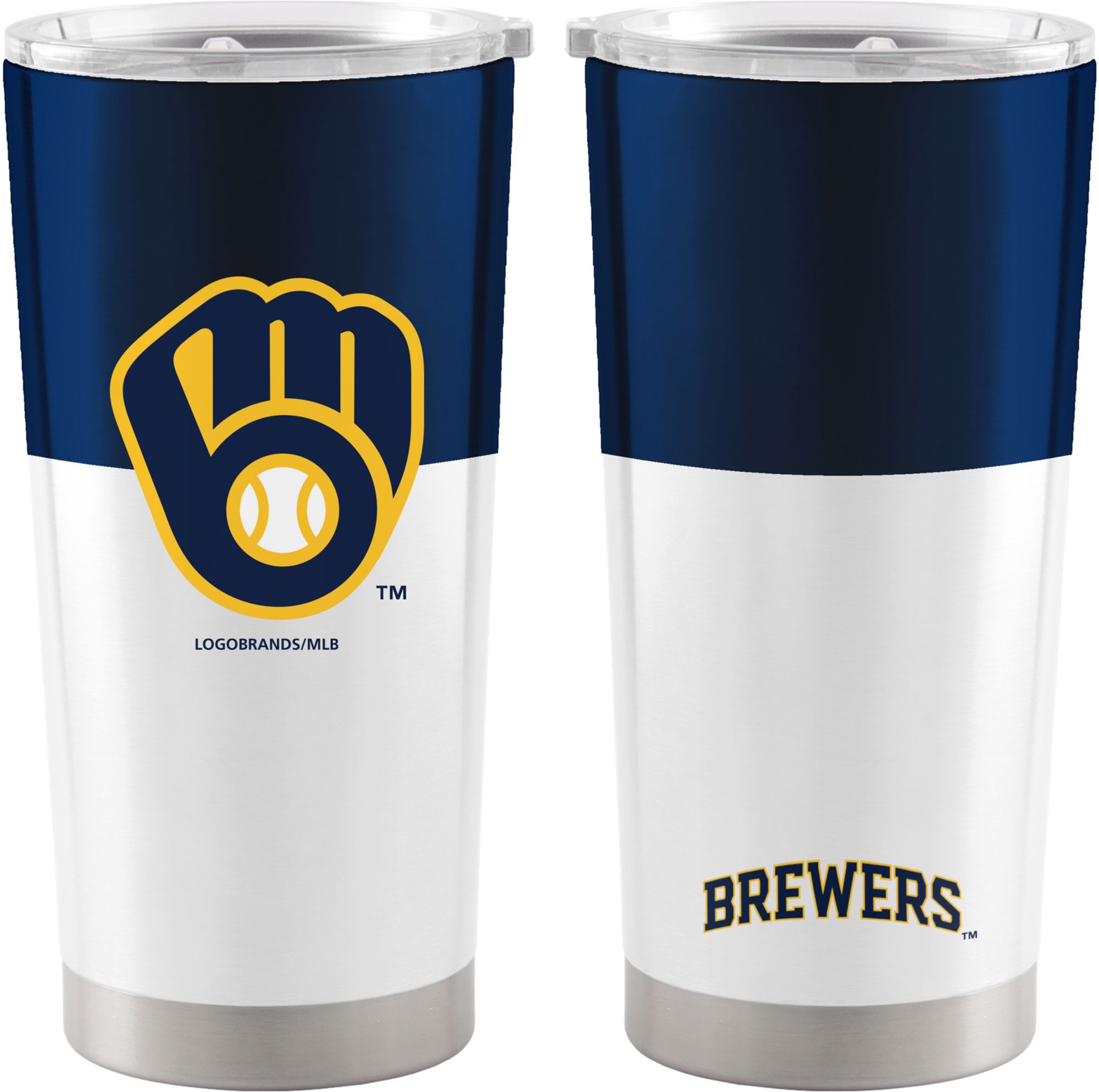 Logo Brands Milwaukee Brewers 20 oz. Stainless Steel Colorblock Tumbler