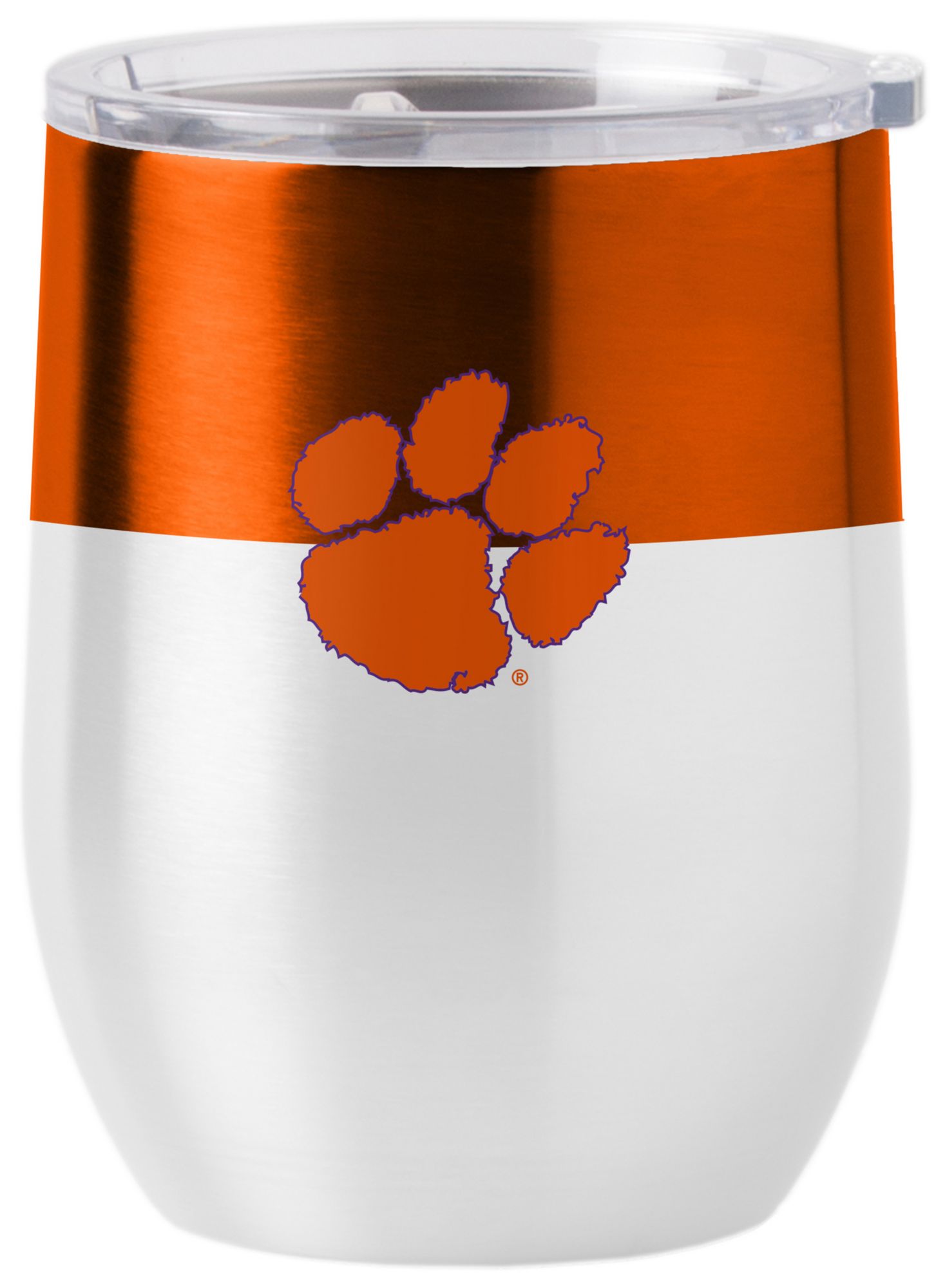 Logo Brands Clemson Tigers 16 oz. Stainless Steel Colorblock Tumbler