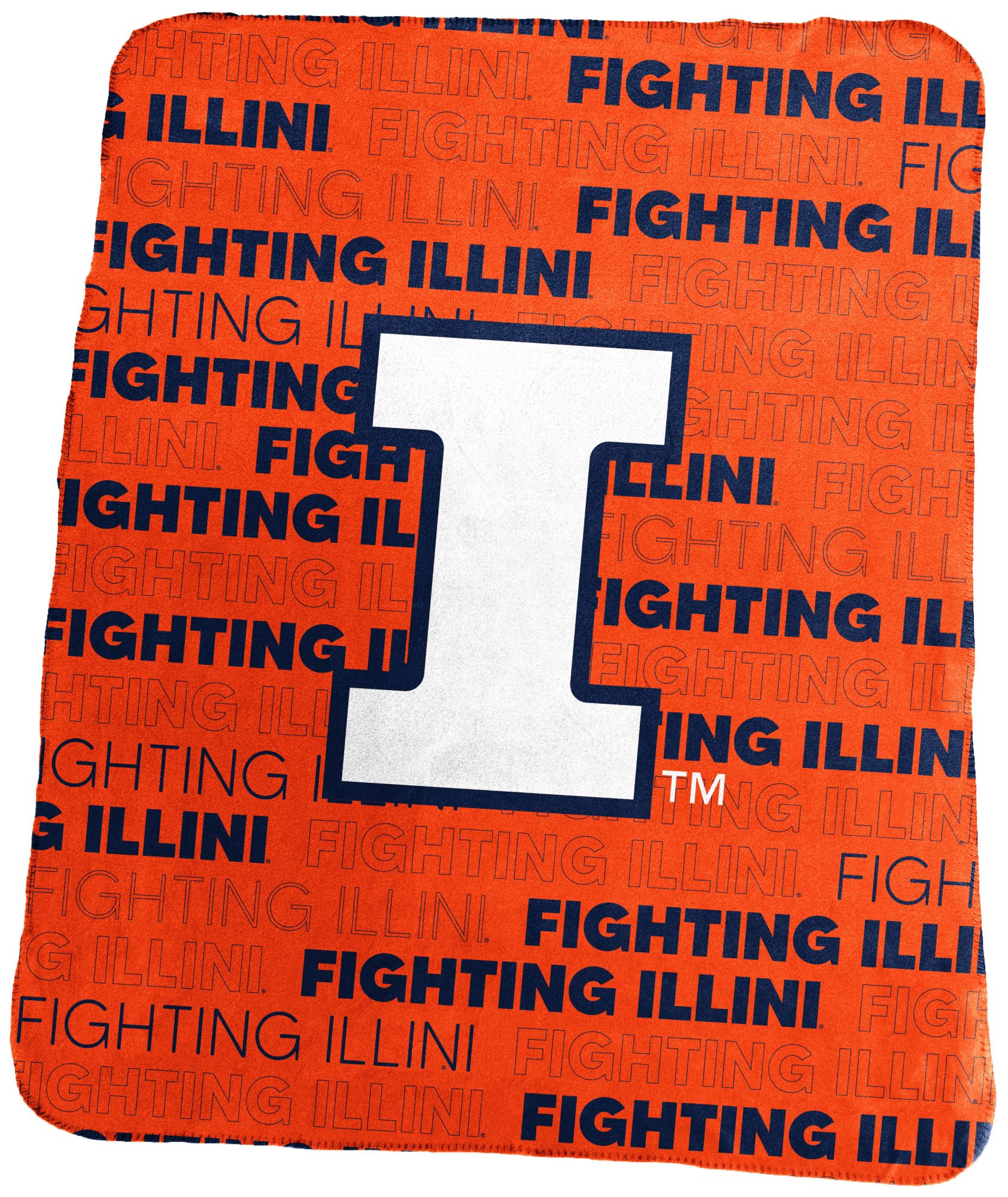 Logo Brands Illinois Fighting Illini Classic Throw Blanket