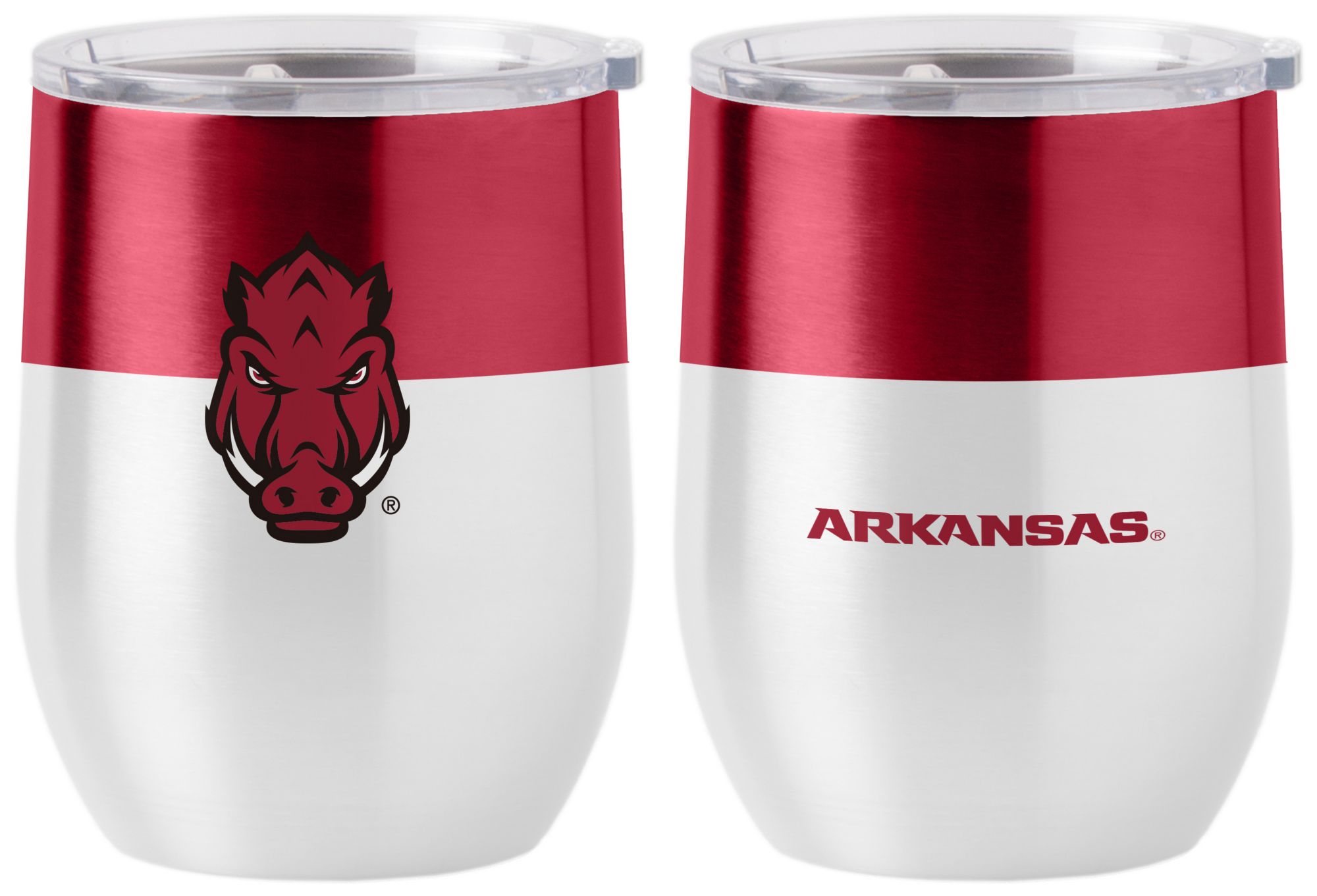 Logo Brands Arkansas Razorbacks 16 oz. Stainless Steel Colorblock Tumbler