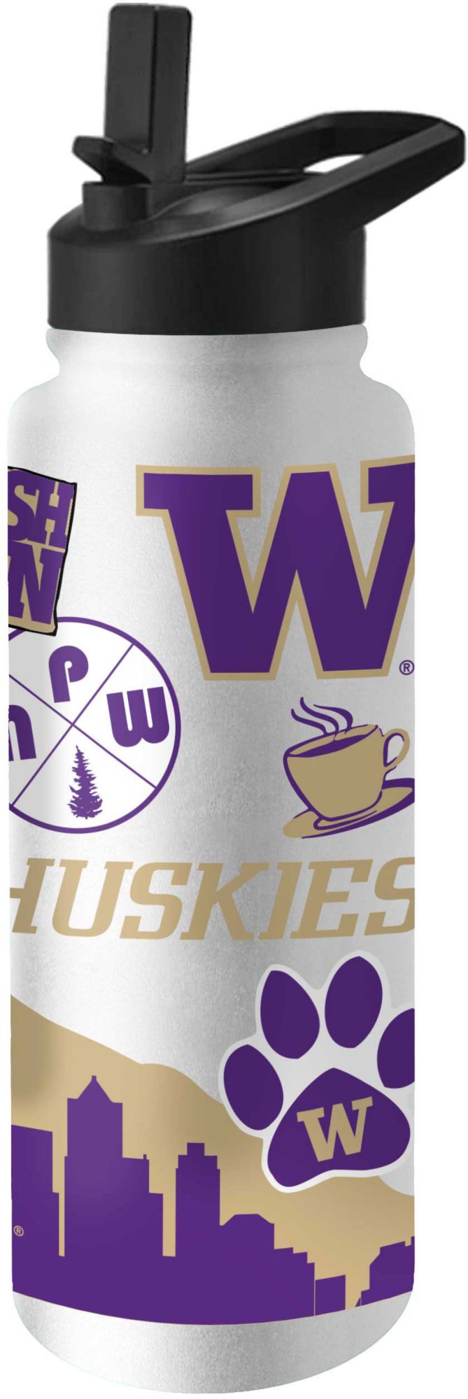Logo Washington Huskies Quencher Water Bottle