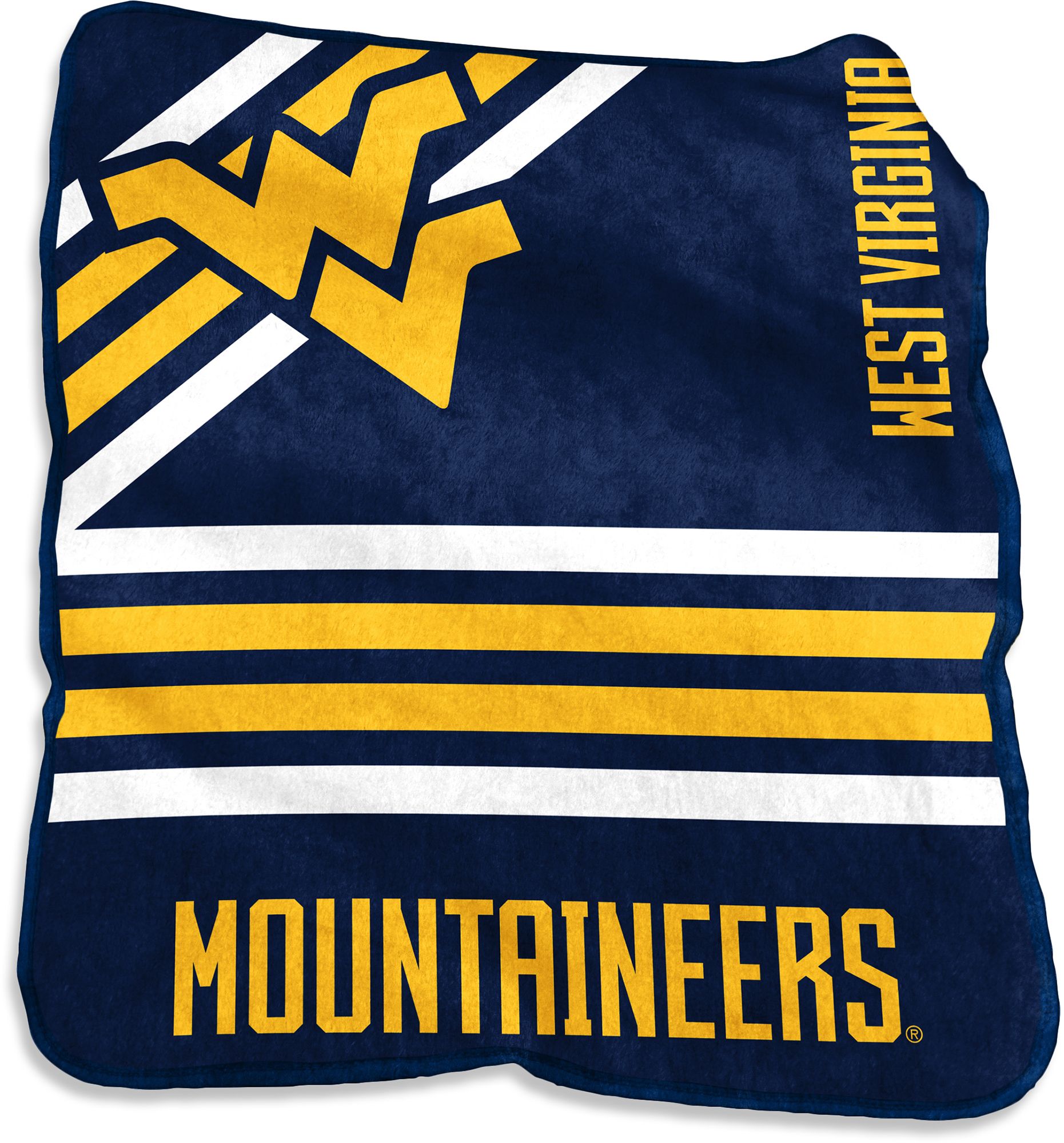 Logo Brands West Virginia Mountaineers Raschel Throw Blanket