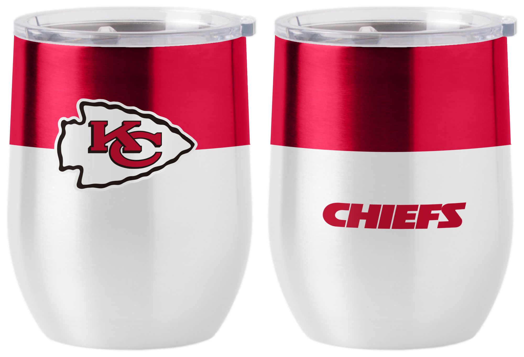 Logo Brands Kansas City Chiefs 16 oz. Stainless Steel Colorblock Tumbler