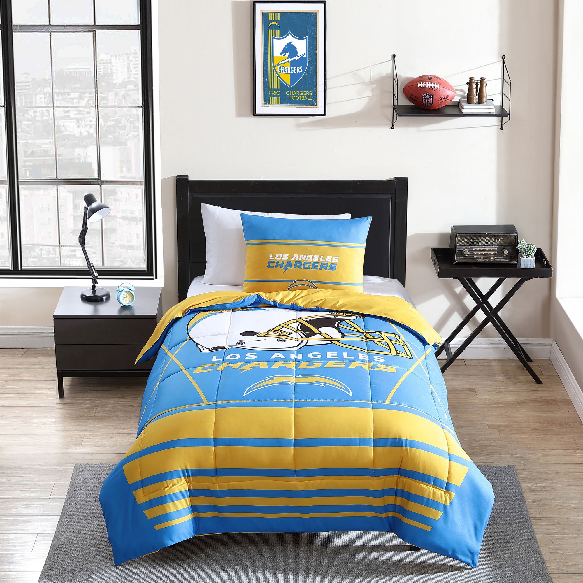 Logo Los Angeles Chargers Crosser Twin/Twin XL Comforter Set