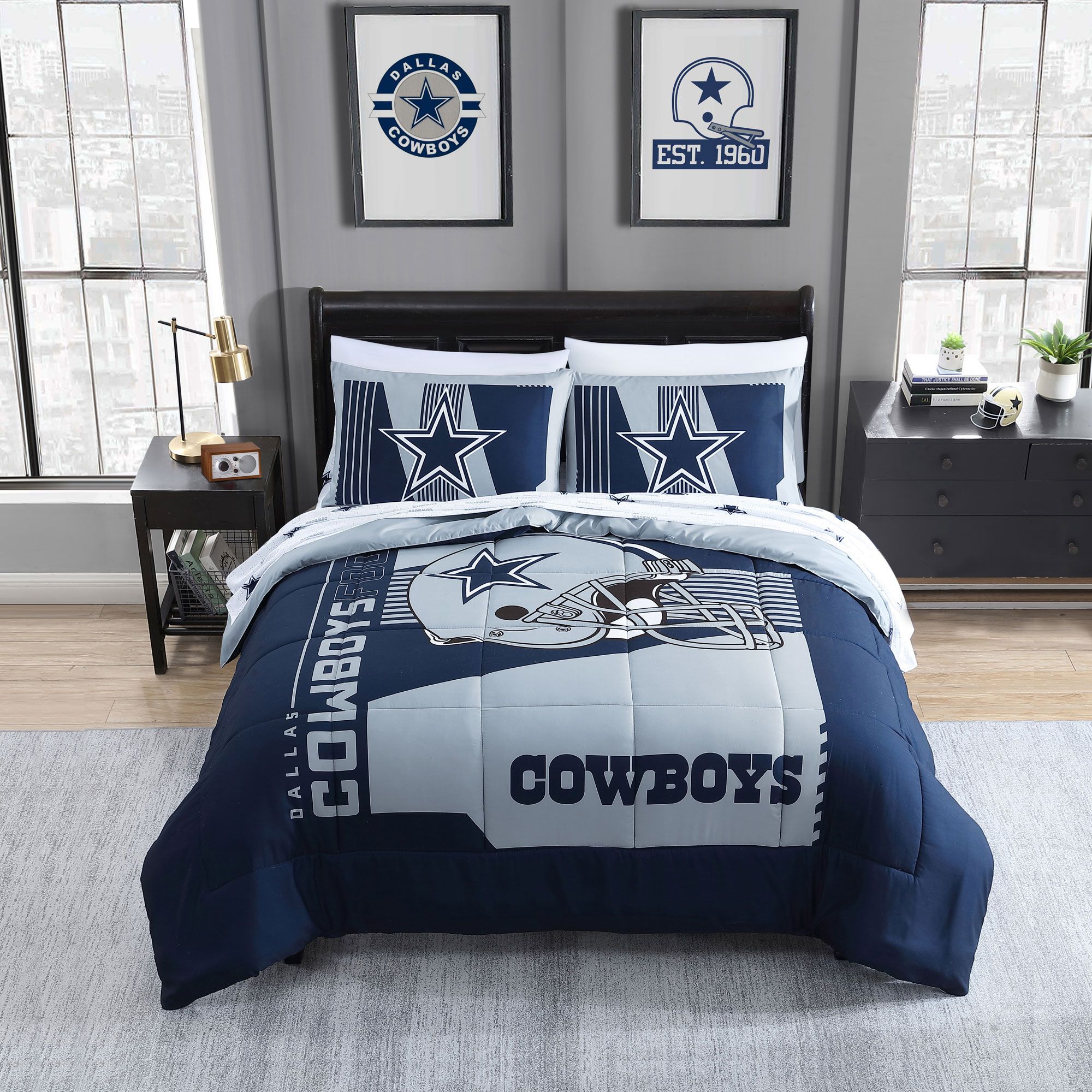Logo Dallas Cowboys Queen Status Bed In A Bag