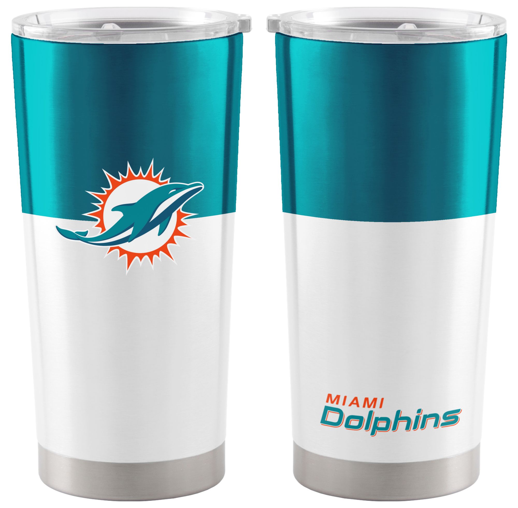 Logo Brands Miami Dolphins 20 oz. Stainless Steel Colorblock Tumbler