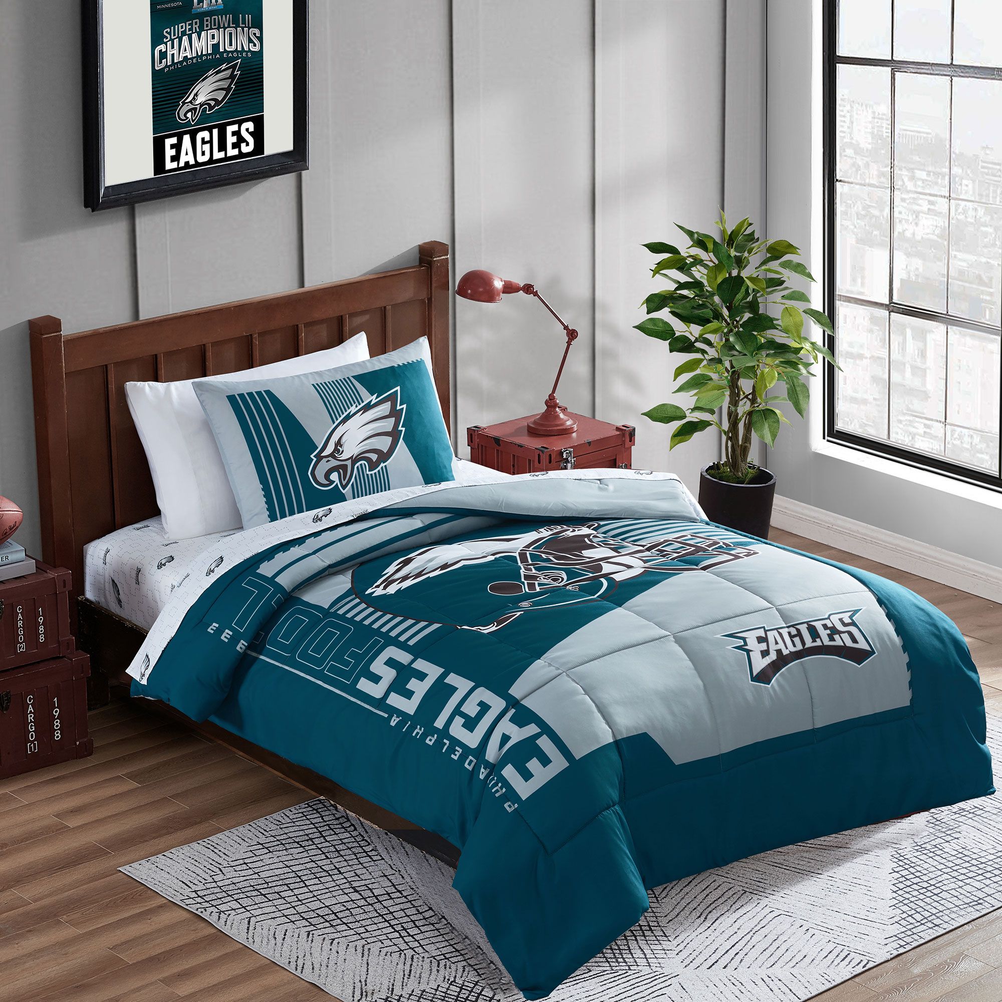 Logo Philadelphia Eagles Twin Status Bed In A Bag