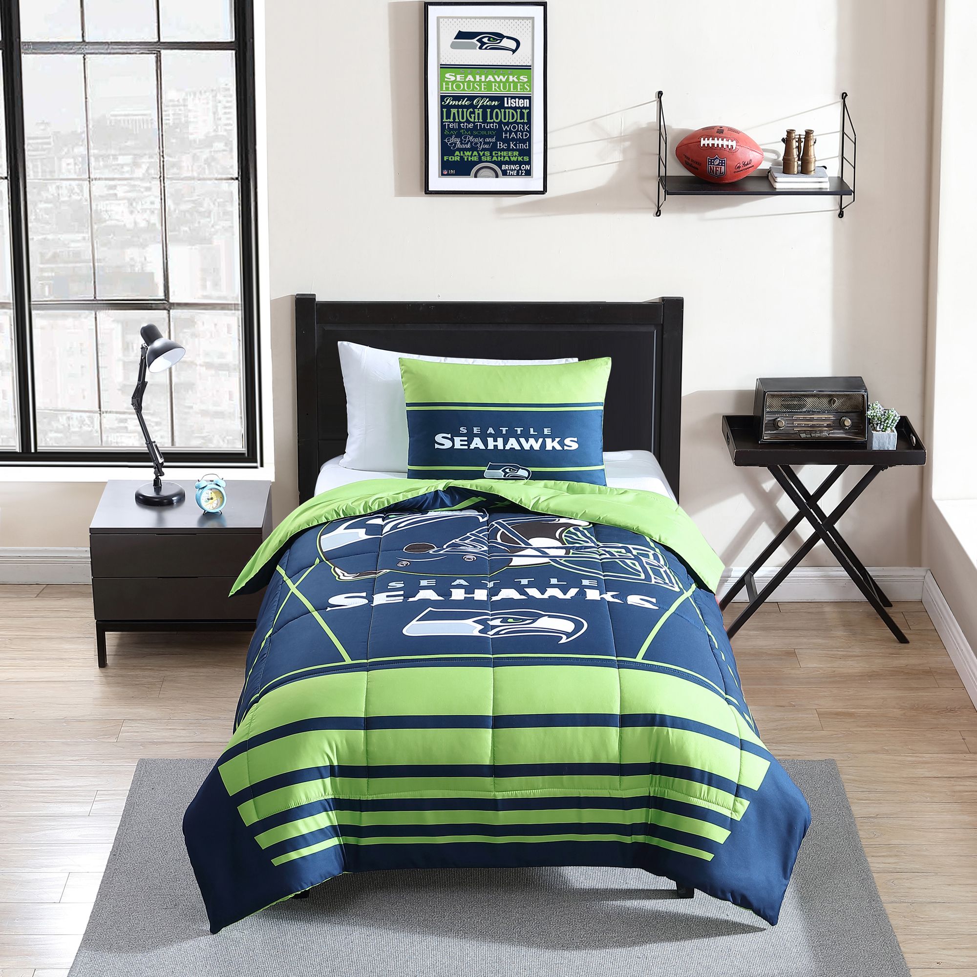 Logo Seattle Seahawks Crosser Twin/Twin XL Comforter Set