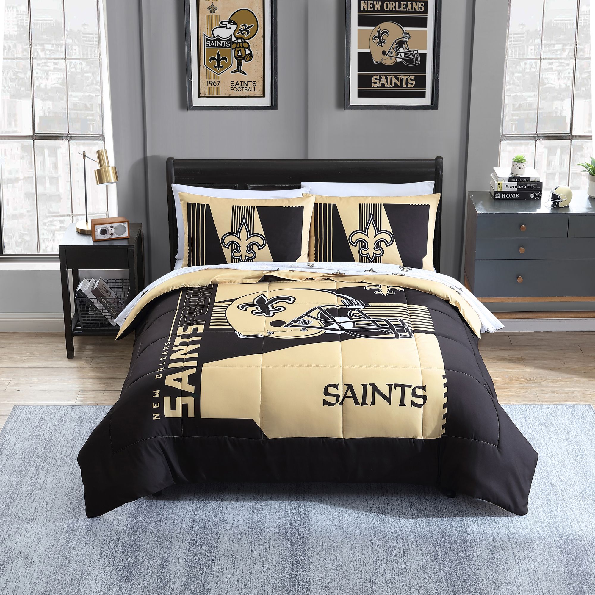 Logo New Orleans Saints Full Status Bed In A Bag