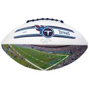 Tennessee offers titans autographed football and gloves